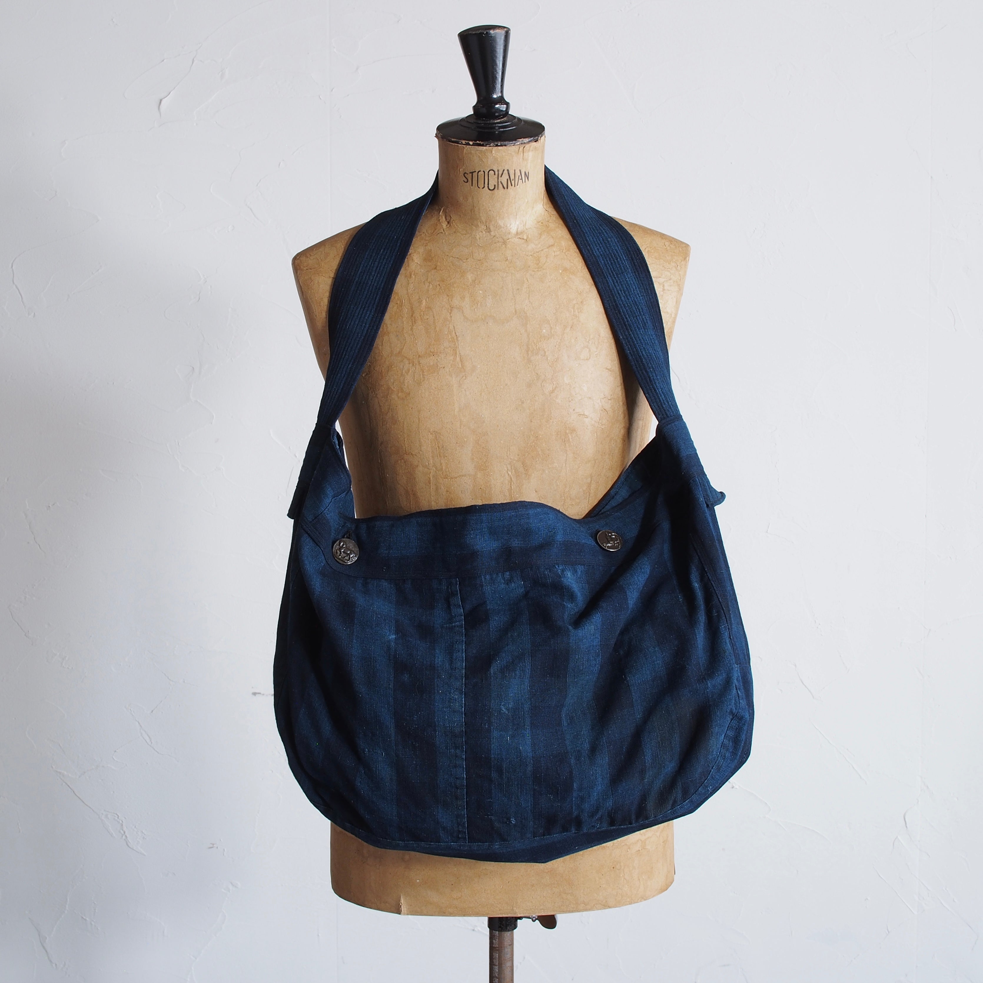 NORA BAG~type newspaper~japan old indigo fabric