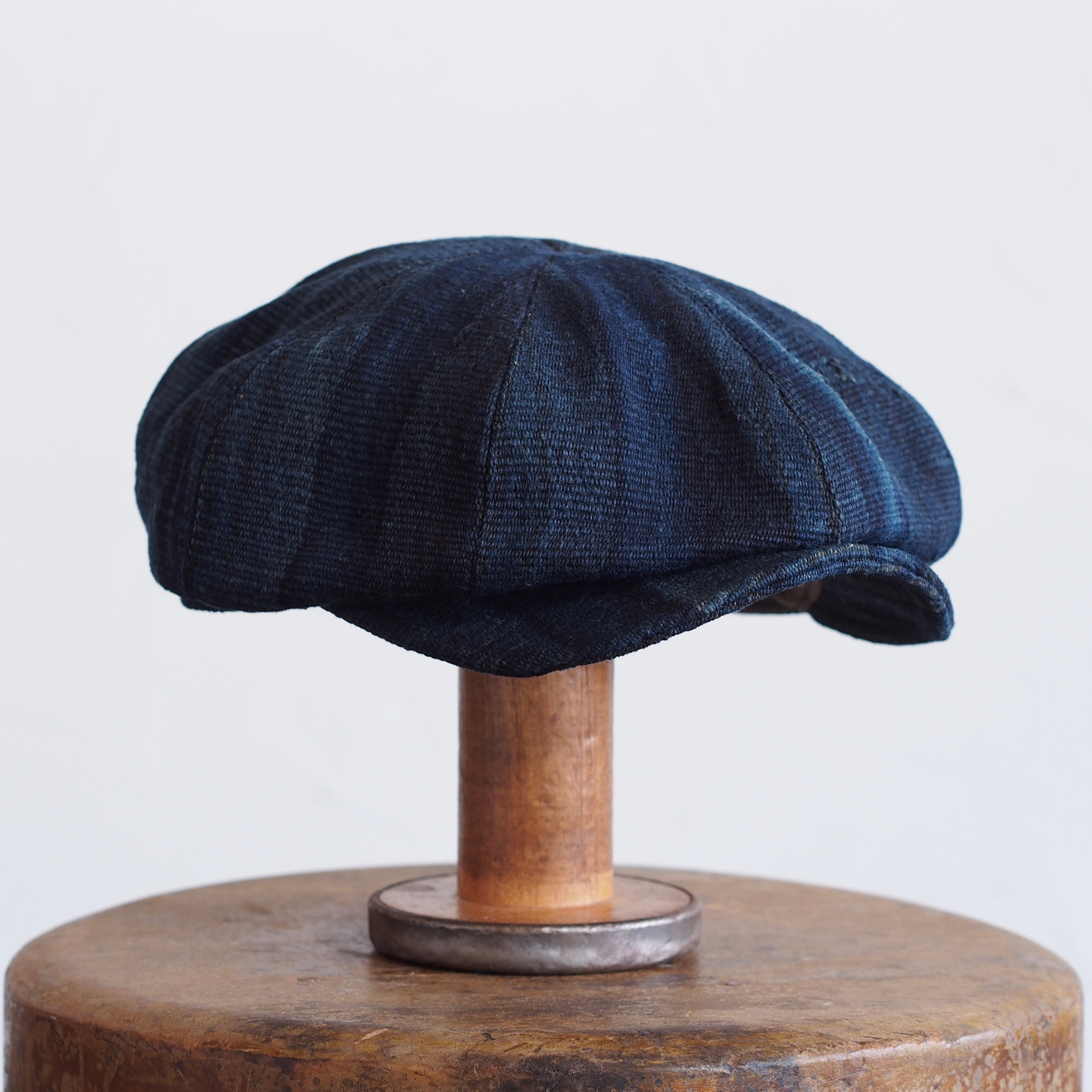 JAPAN VINTAGE  COTTON/LINEN CAP~type newsboy~61