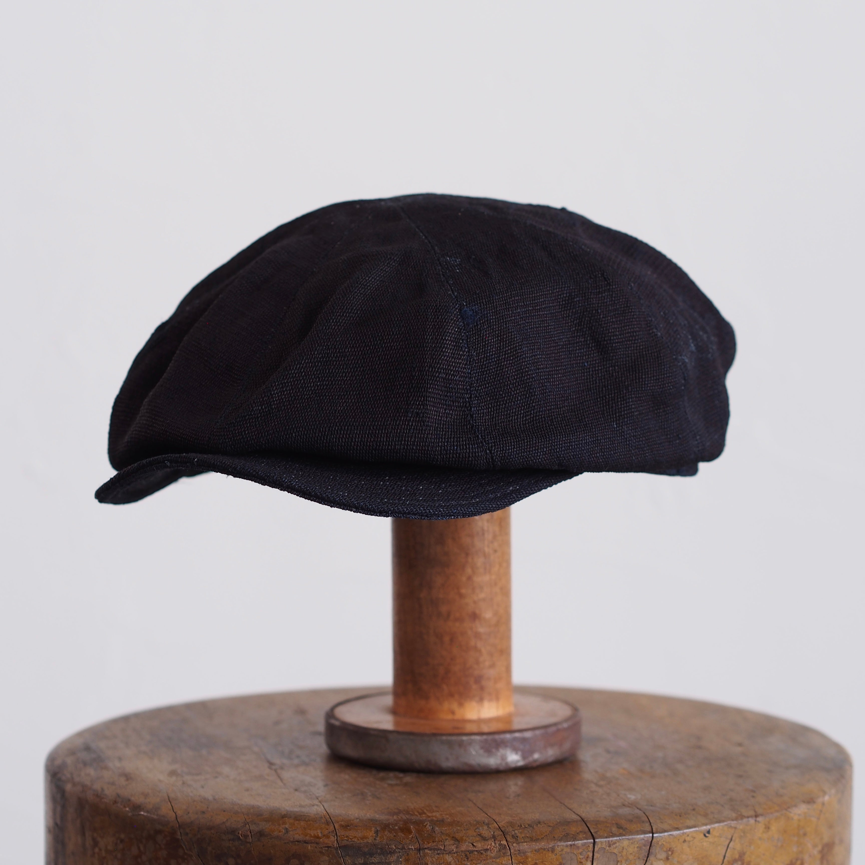 JAPAN VINTAGE FABRIC CAP ~type newsboy~60 meiji linen
