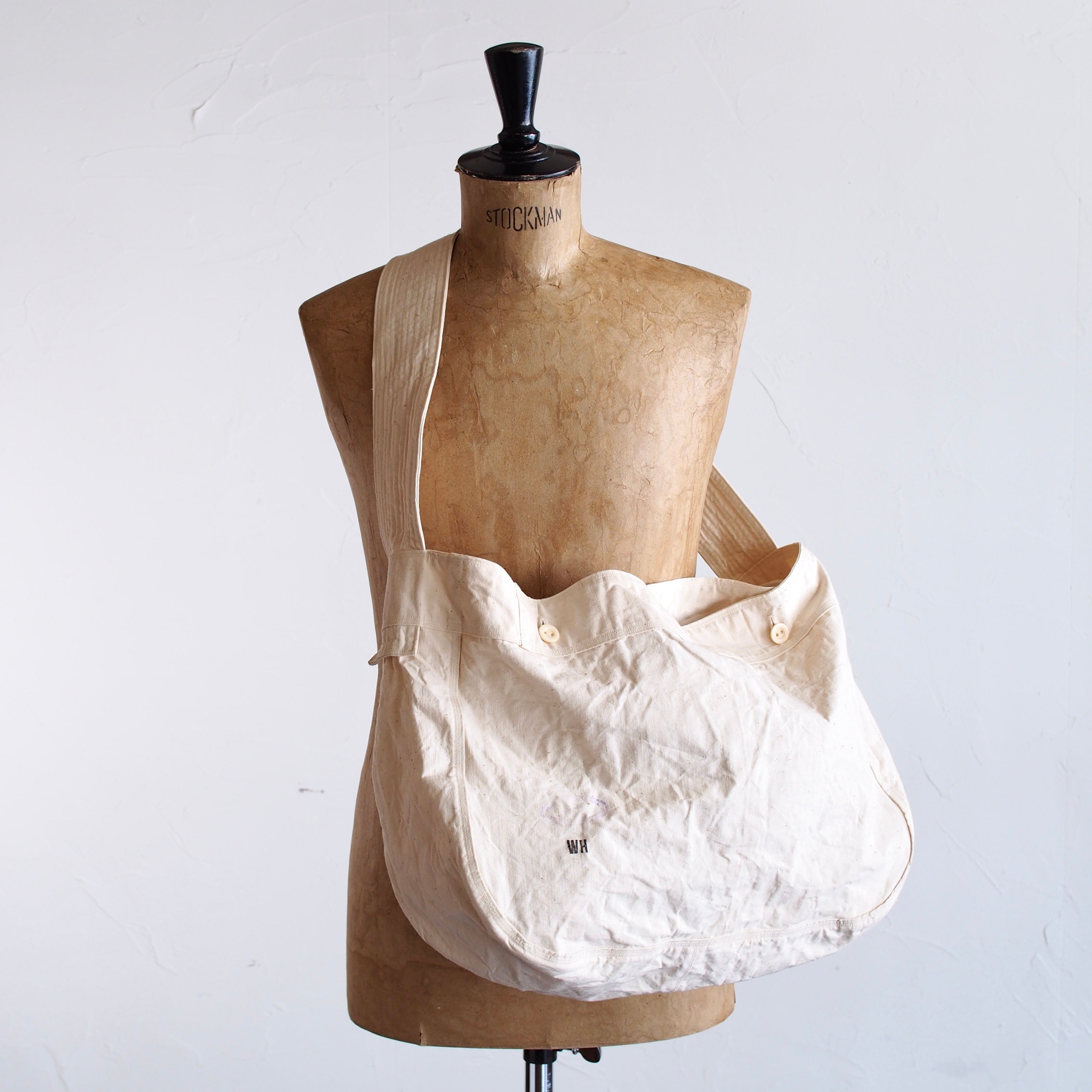 NORA BAG~type newspaper~french old apron fabric