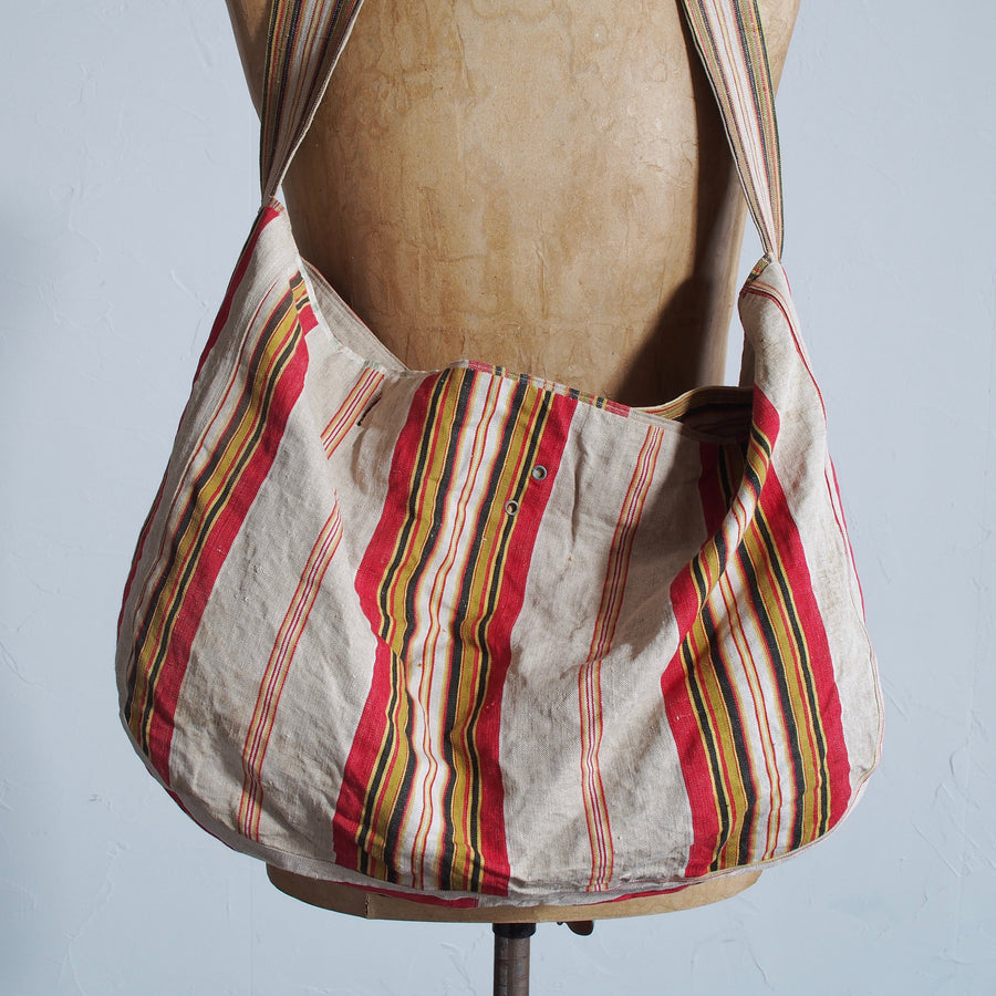 NORA BAG~type newspaper~french old linen fabric