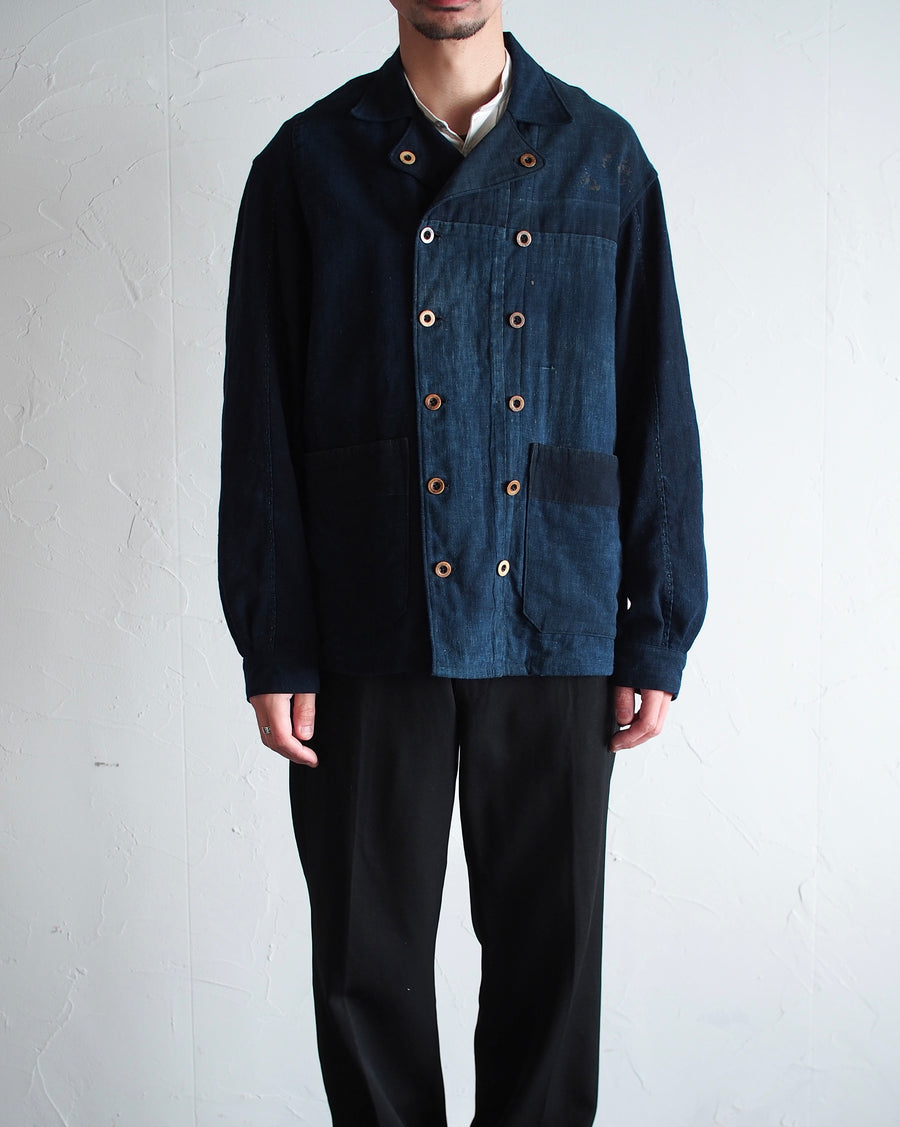 NORA DOUBLE JACKET~japan old indigo fabricc~ – NORA-antiques-