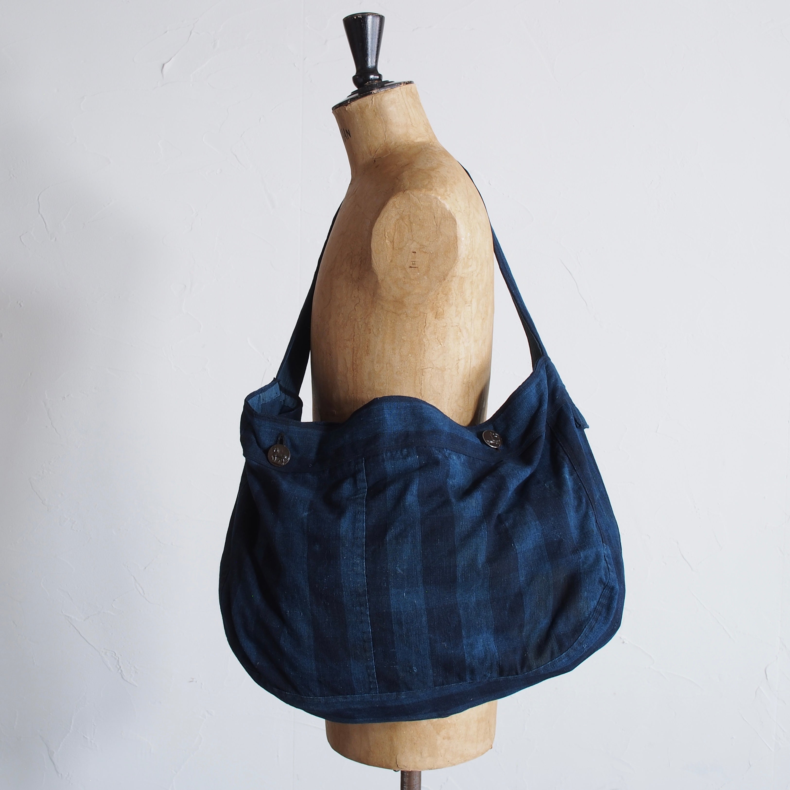 NORA BAG~type newspaper~japan old indigo fabric