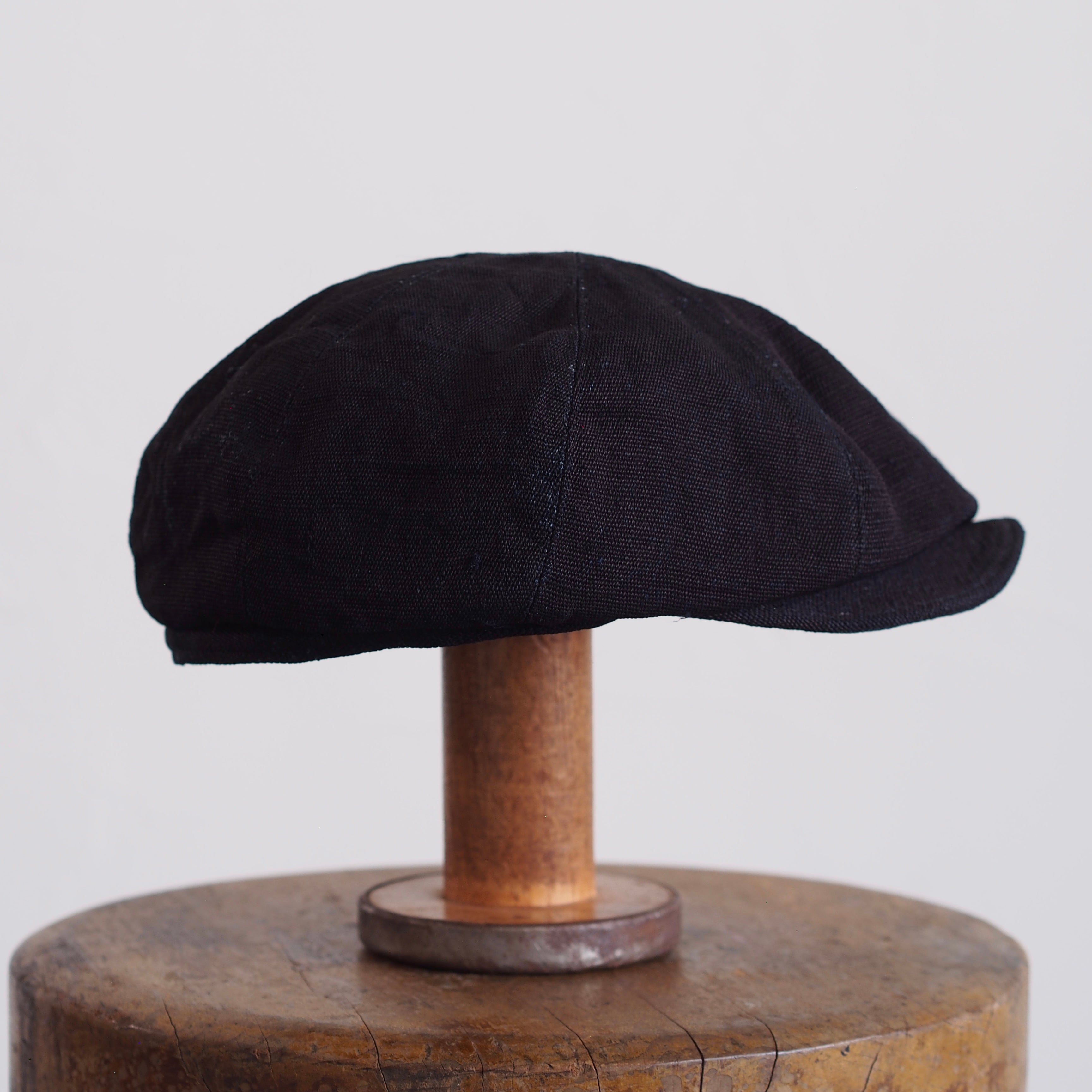 JAPAN VINTAGE FABRIC CAP ~type newsboy~60 meiji linen