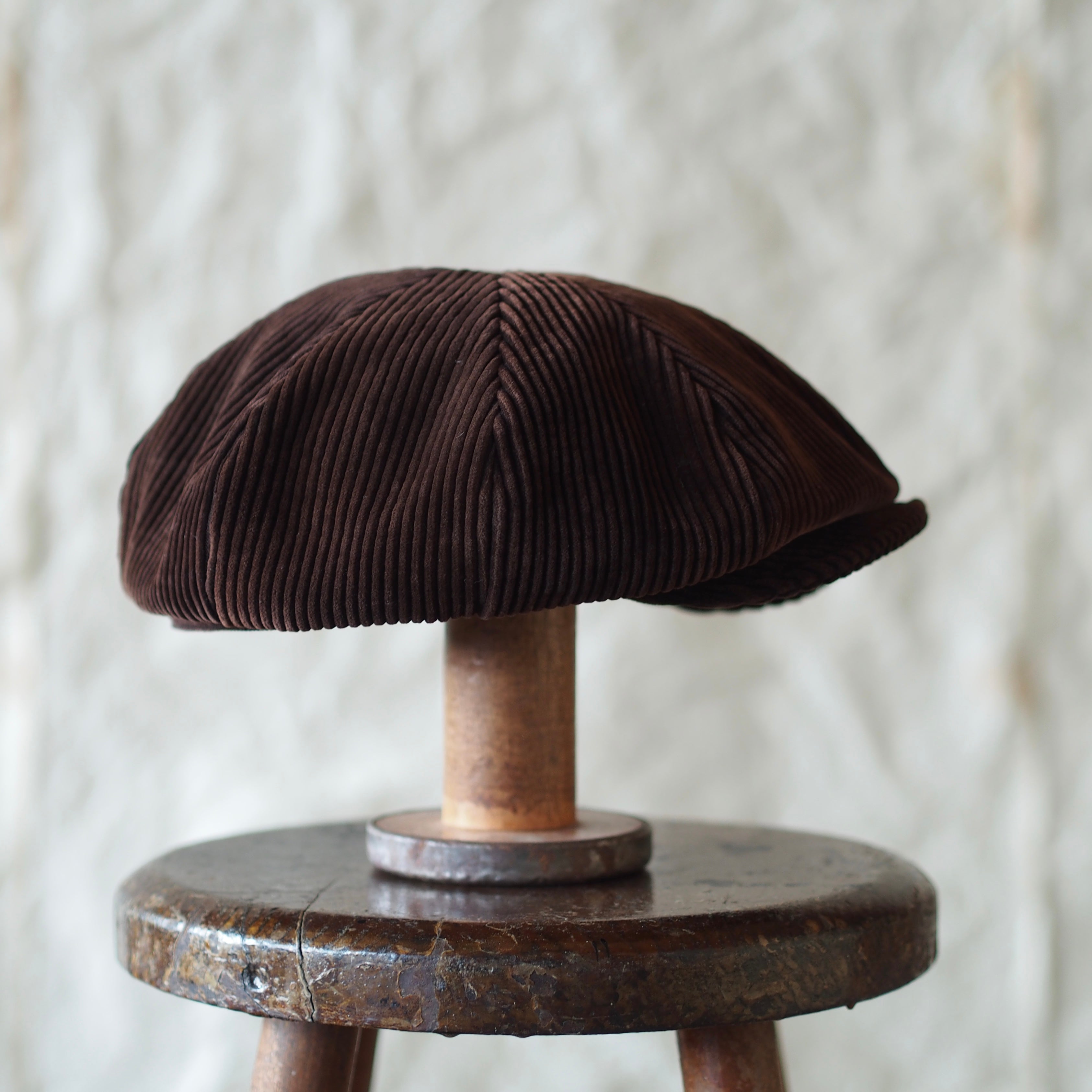 FRENCH VINTAGE CORD CAP ~type newsboy~60