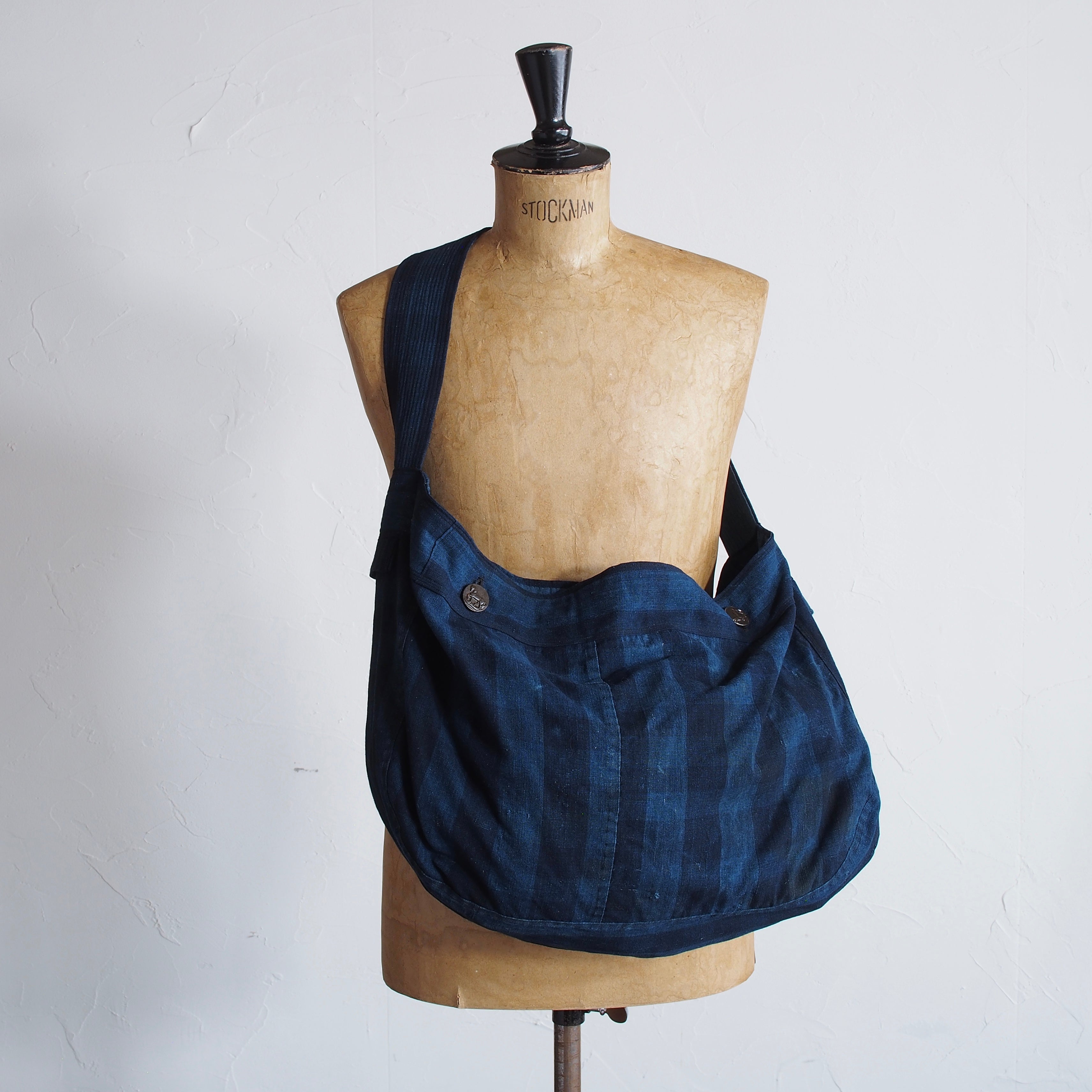 NORA BAG~type newspaper~japan old indigo fabric