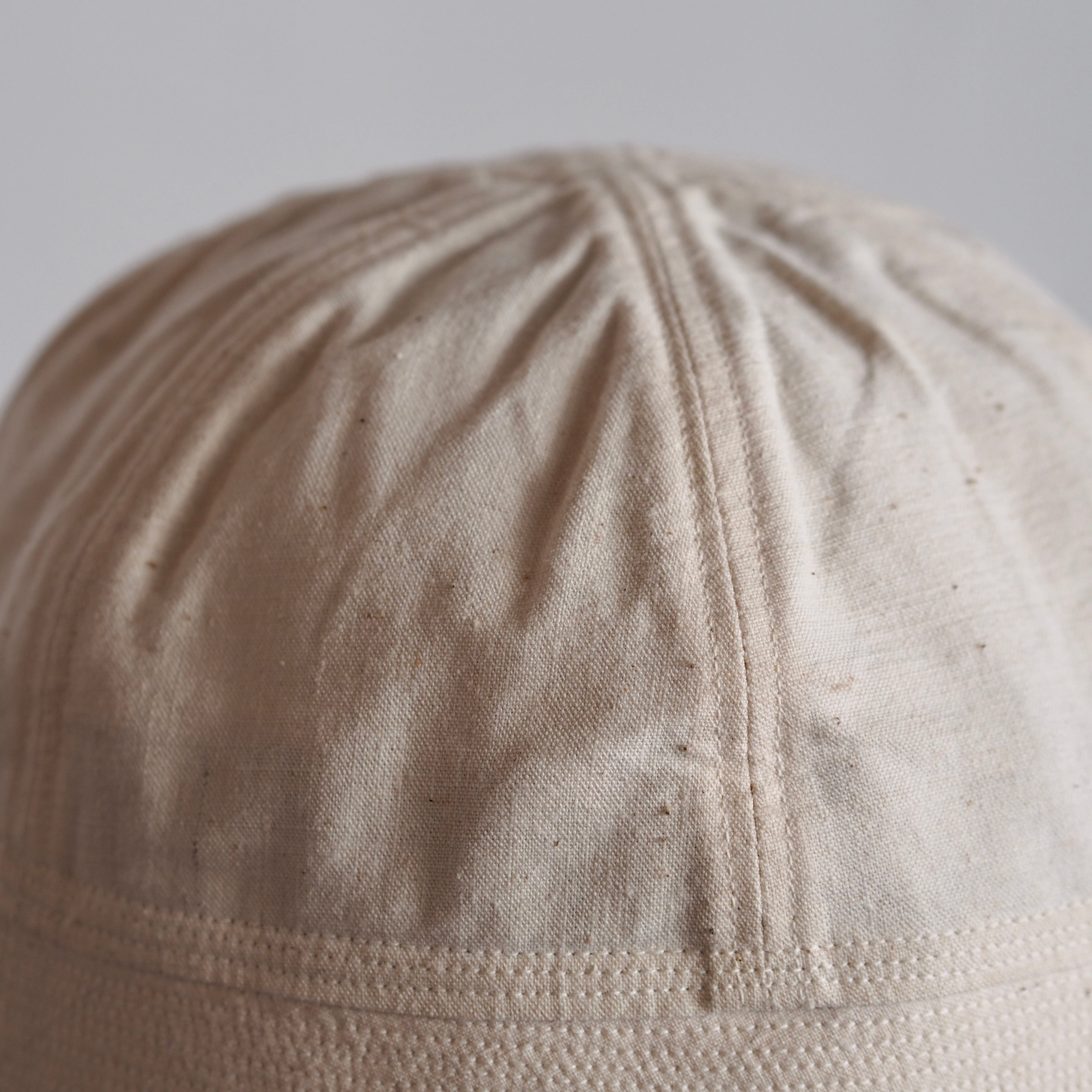 FRENCH VINTAGE LINEN FABRIC HAT ~type sailor~60②