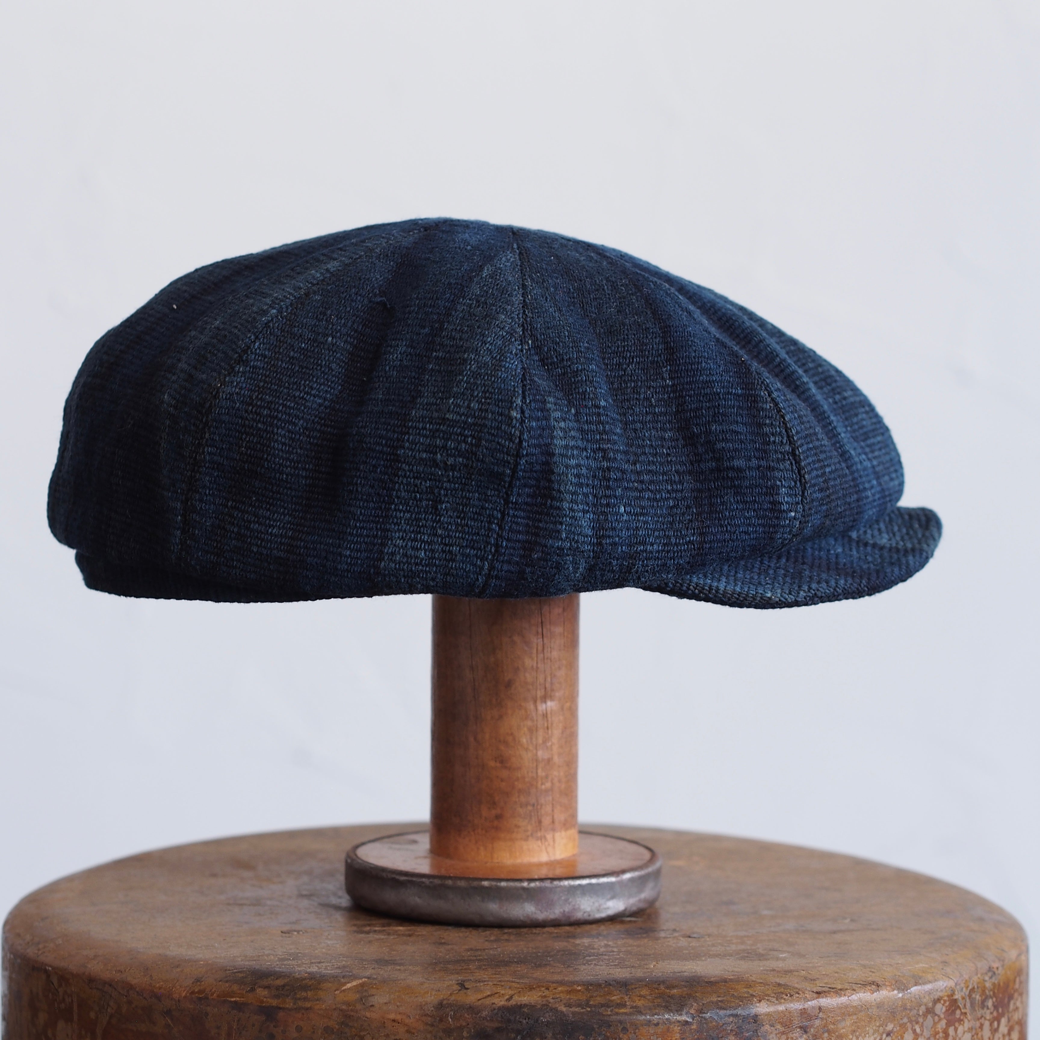 JAPAN VINTAGE  COTTON/LINEN CAP~type newsboy~60