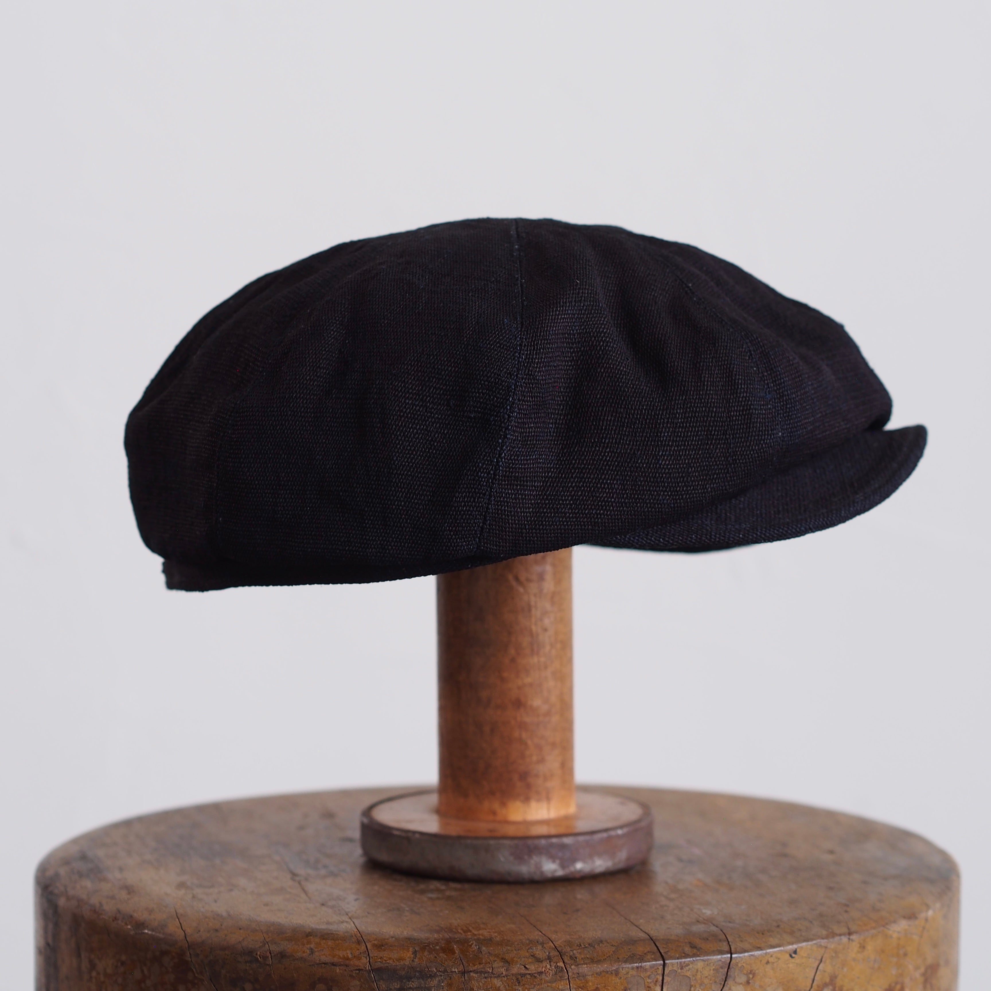 JAPAN VINTAGE FABRIC CAP ~type newsboy~59 meiji linen