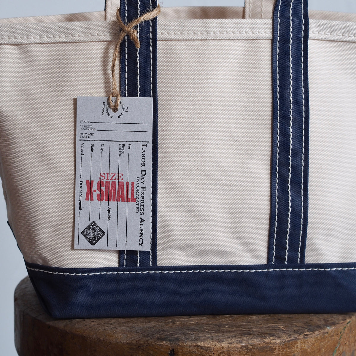 LABOR DAY-TOOL BAG-【NATURAL/INKBLUE X-SMALL】