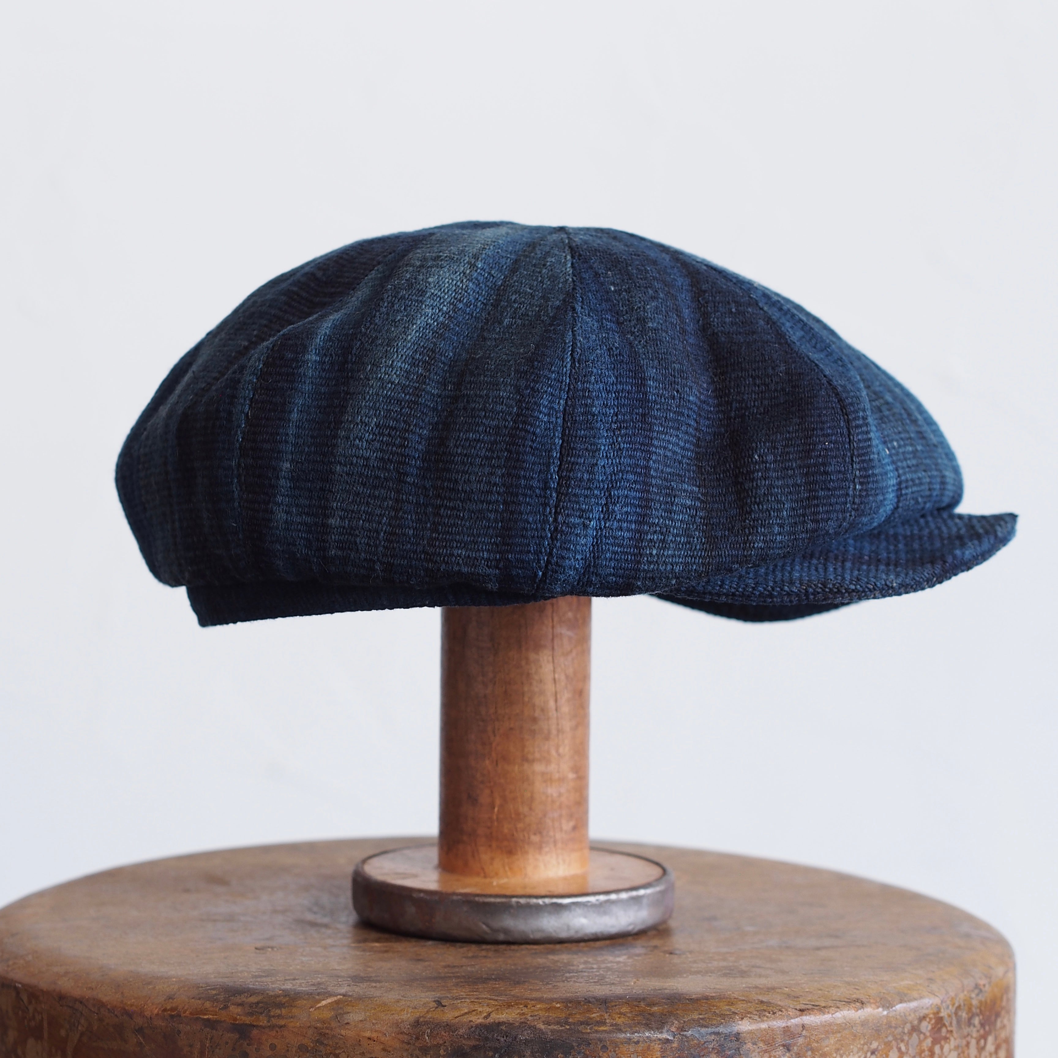 JAPAN VINTAGE  COTTON/LINEN CAP~type newsboy~59