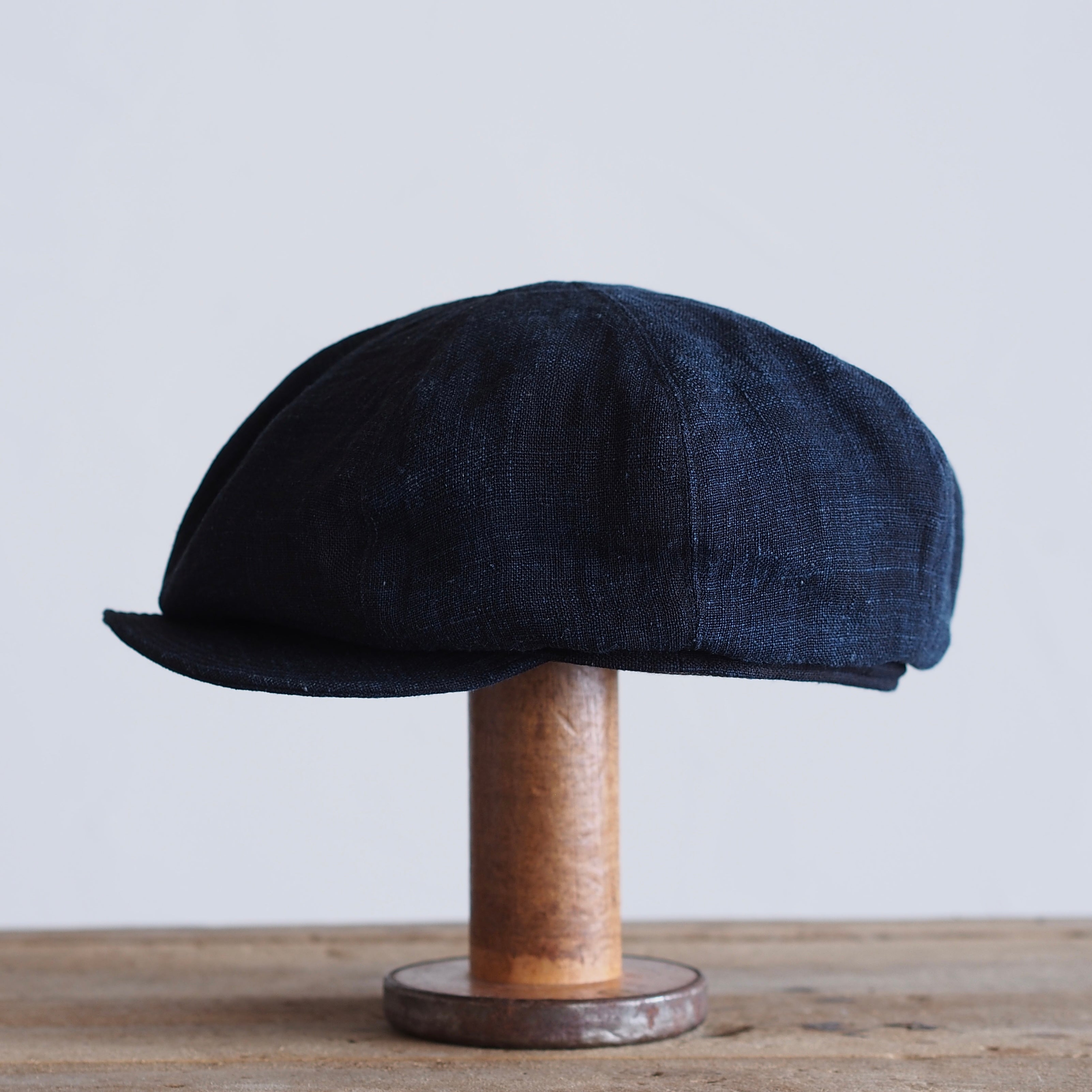 JAPAN VINTAGE FABRIC CAP ~type newsboy~61 meiji linen