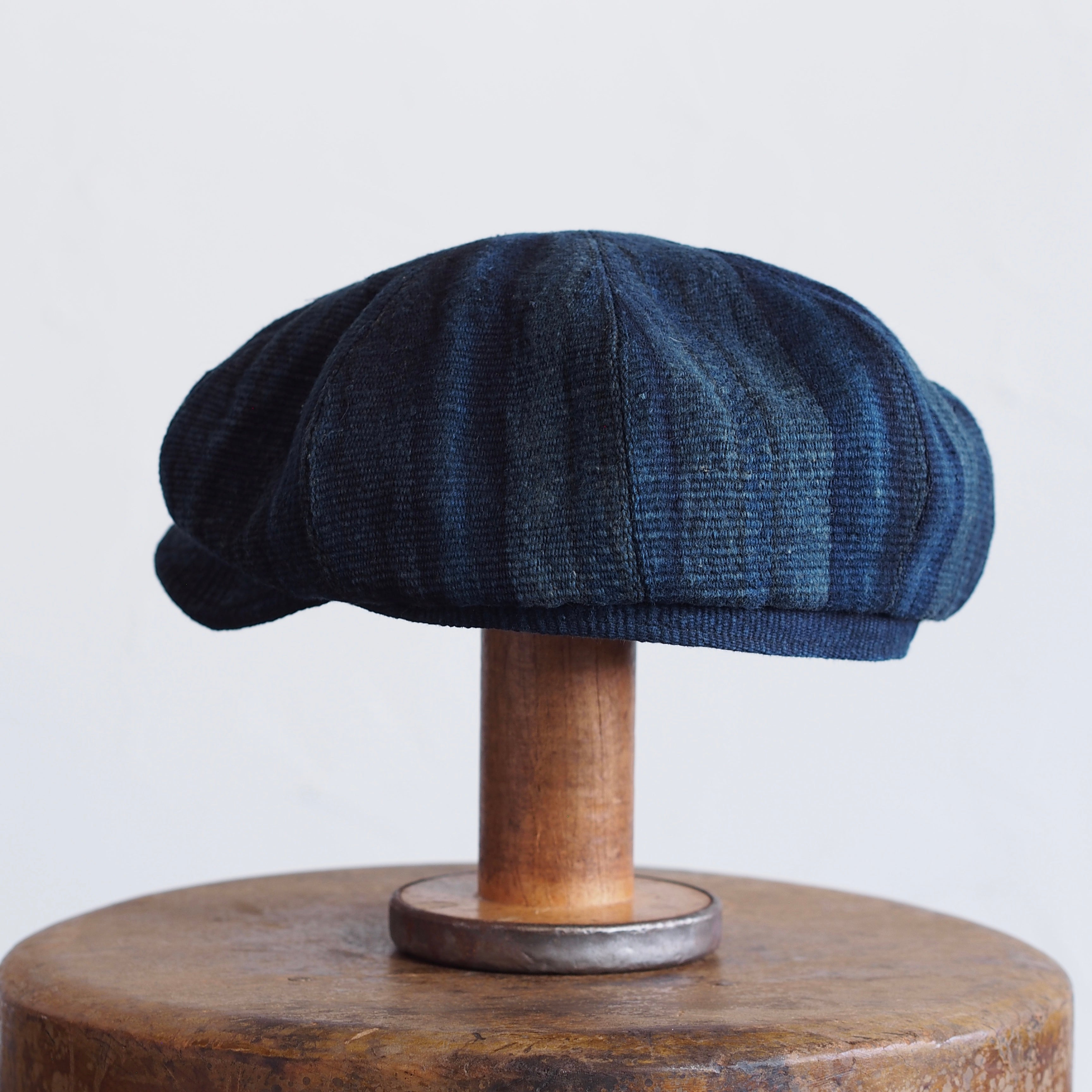 JAPAN VINTAGE  COTTON/LINEN CAP~type newsboy~59