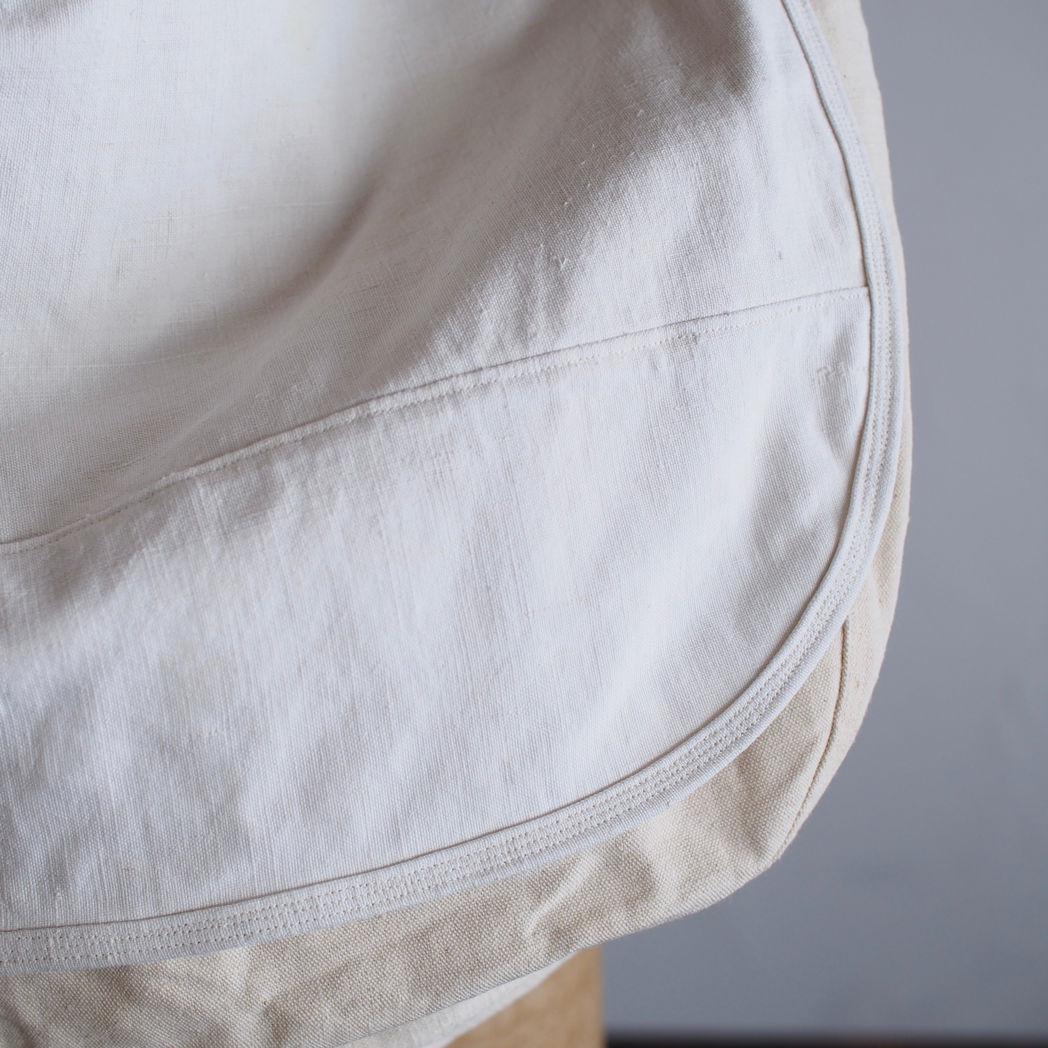 NORA BAG~type newspaper~french old linen fabric