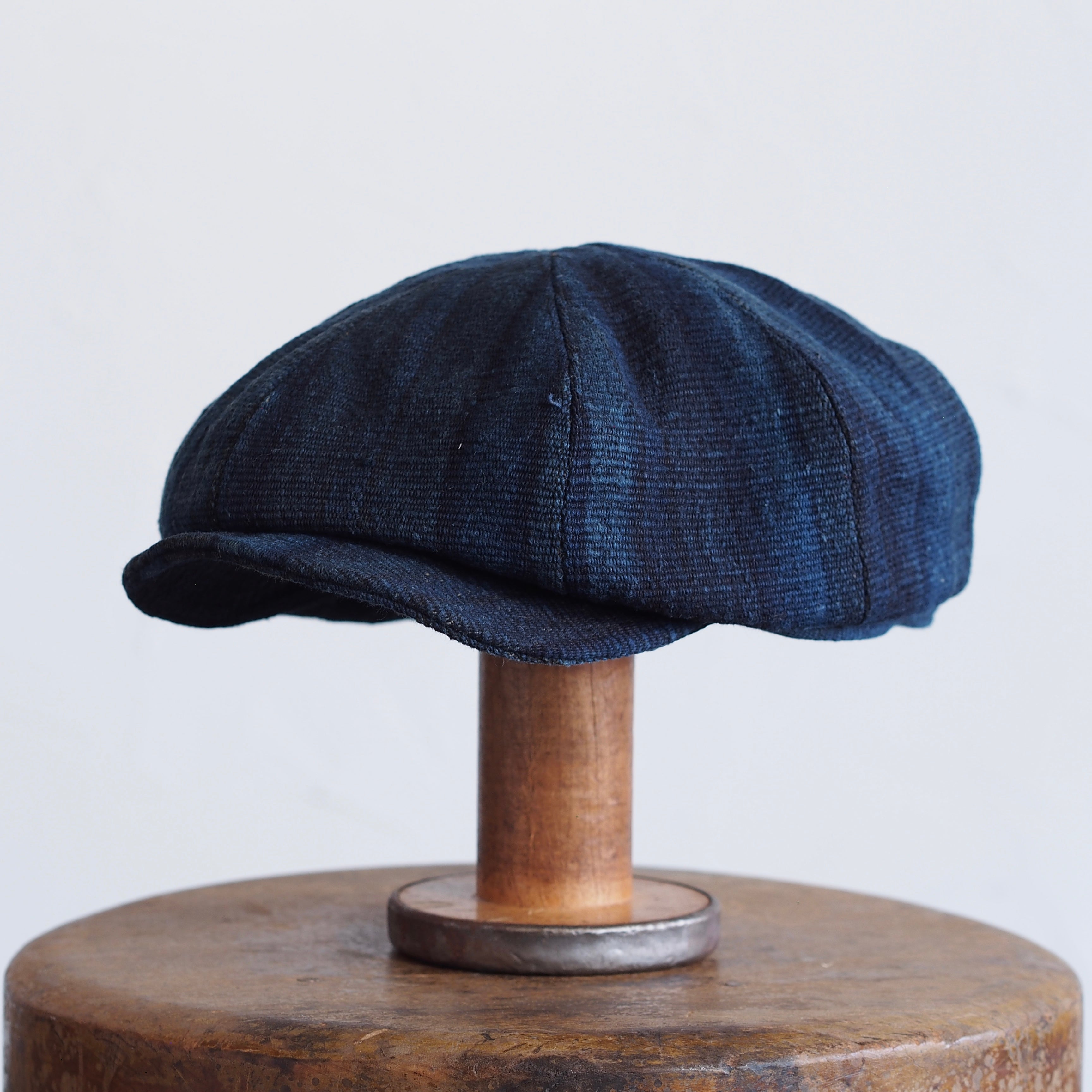 JAPAN VINTAGE  COTTON/LINEN CAP~type newsboy~60