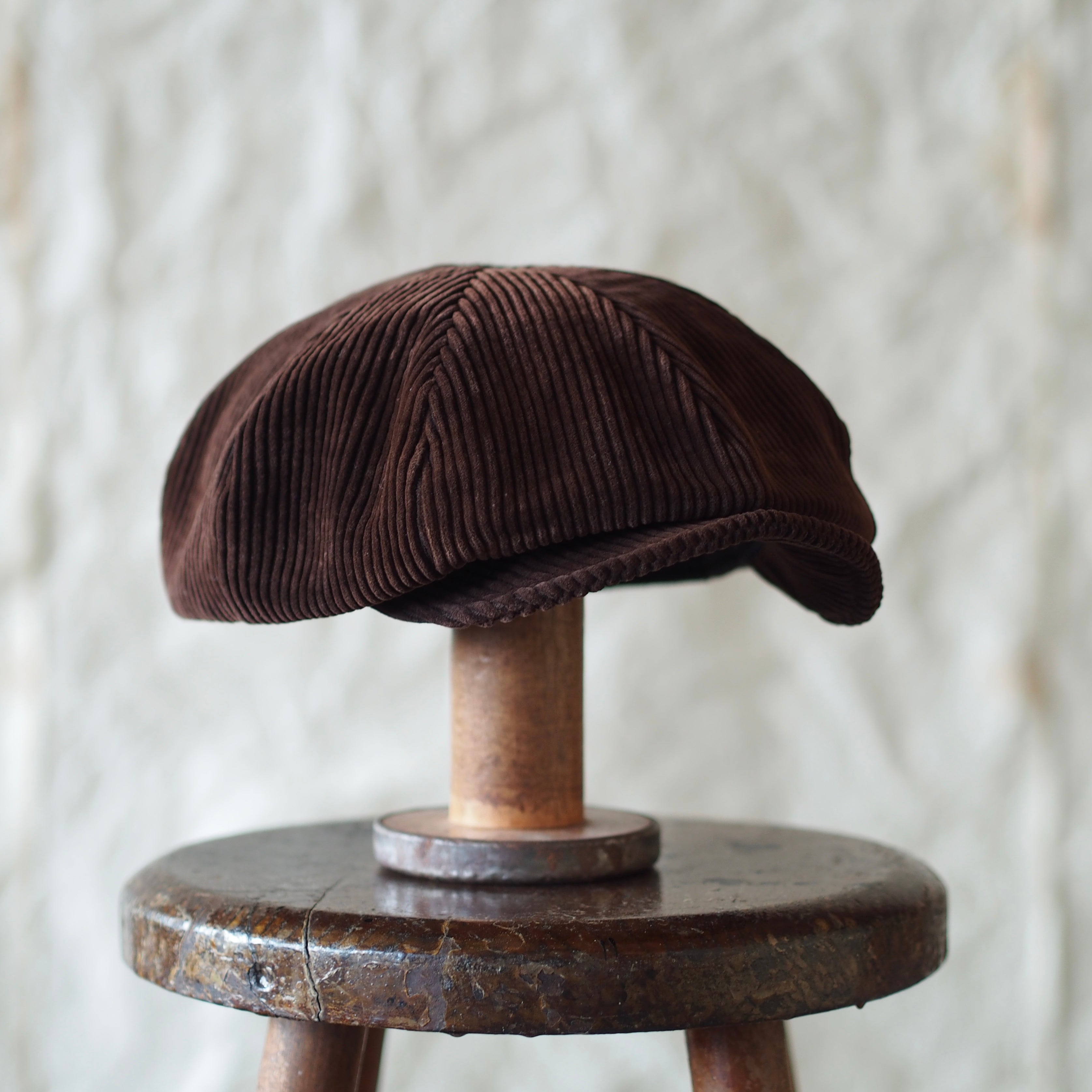 FRENCH VINTAGE CORD CAP ~type newsboy~60