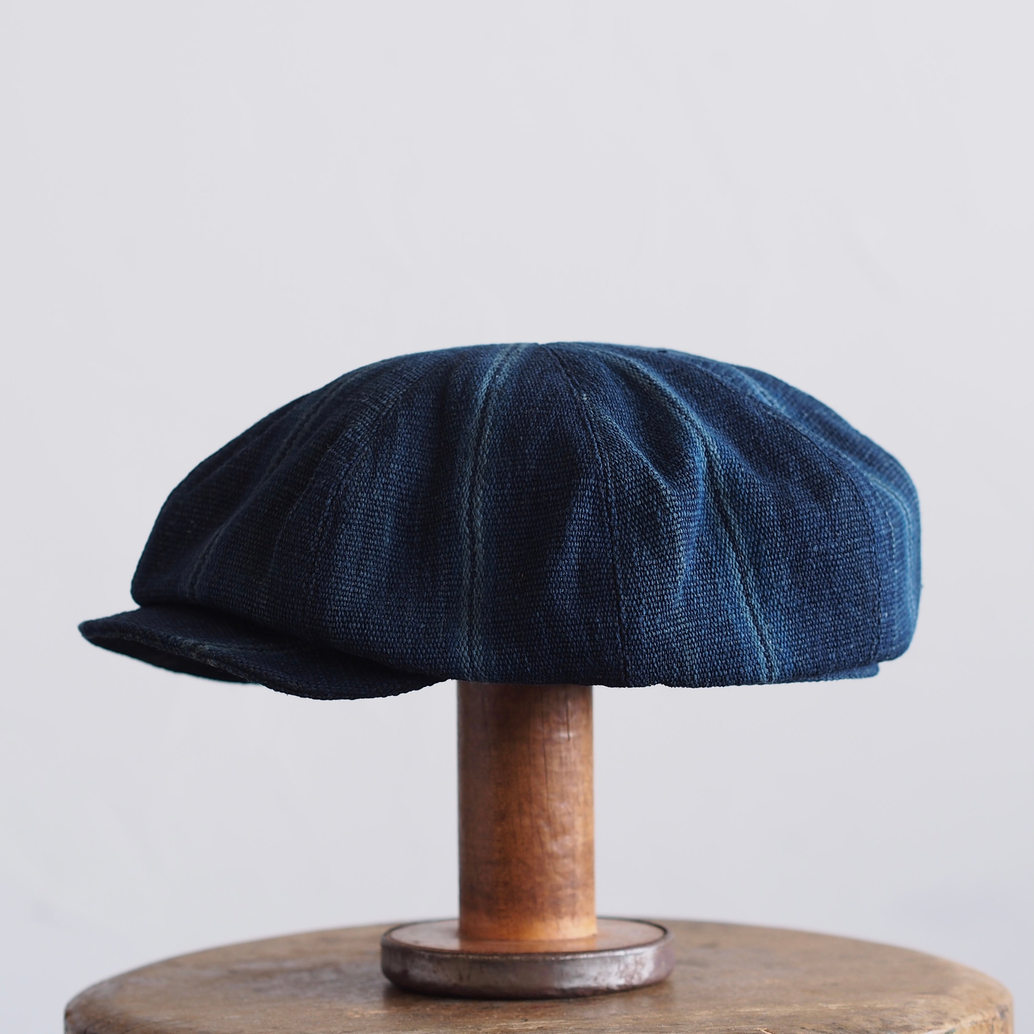 JAPAN VINTAGE  COTTON/LINEN CAP~type newsboy~61