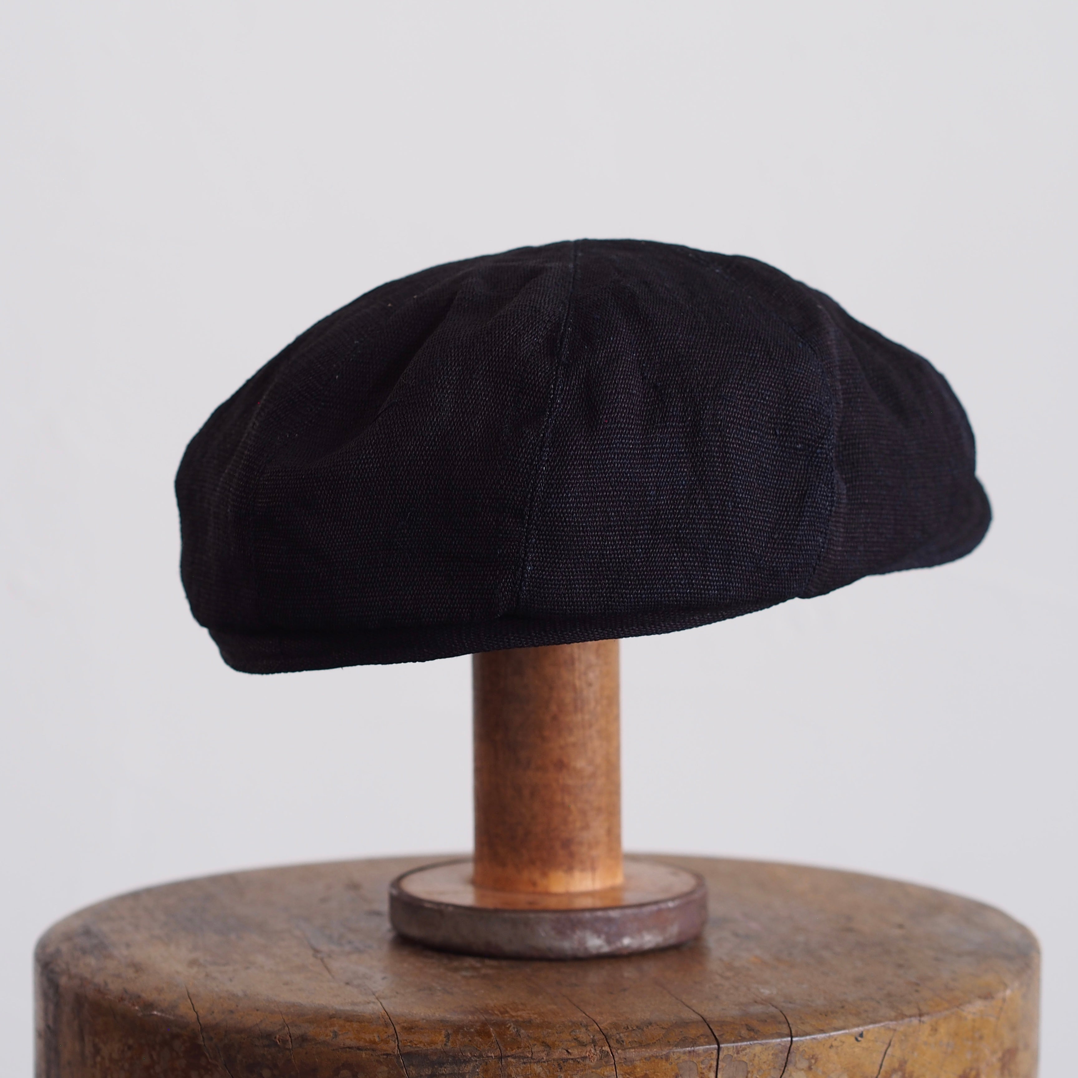 JAPAN VINTAGE FABRIC CAP ~type newsboy~59 meiji linen