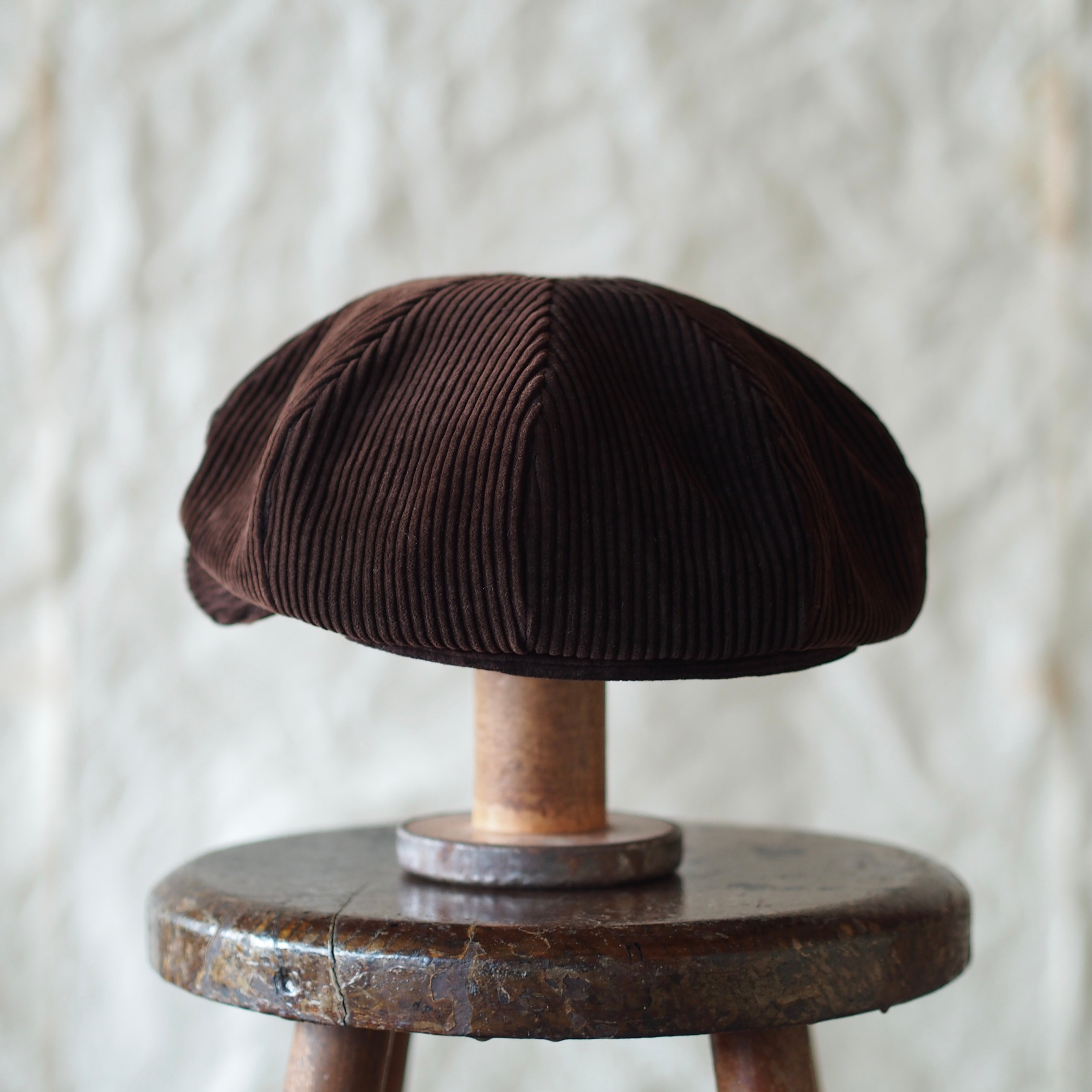 FRENCH VINTAGE CORD CAP ~type newsboy~60