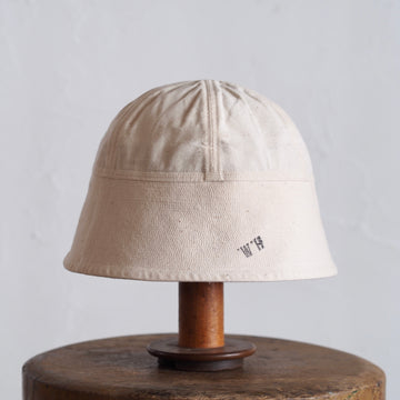 FRENCH VINTAGE LINEN FABRIC HAT ~type sailor~60②