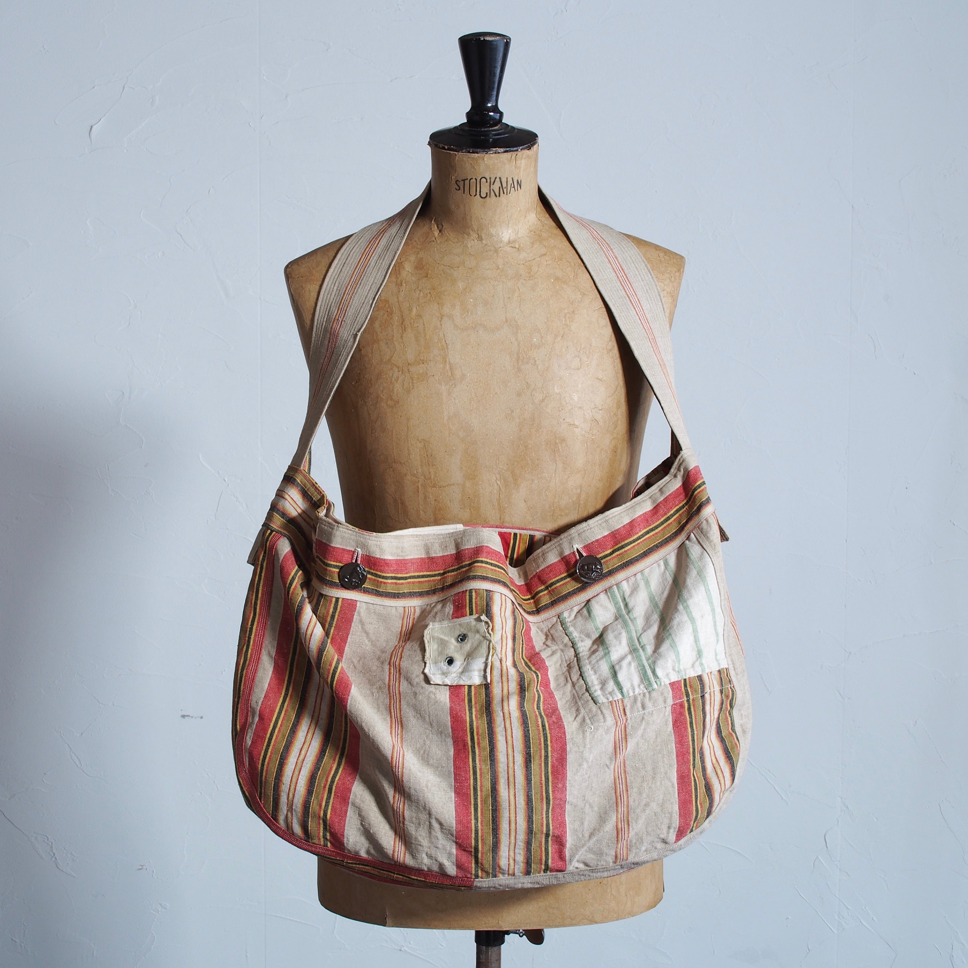 NORA BAG~type newspaper~french old linen fabric