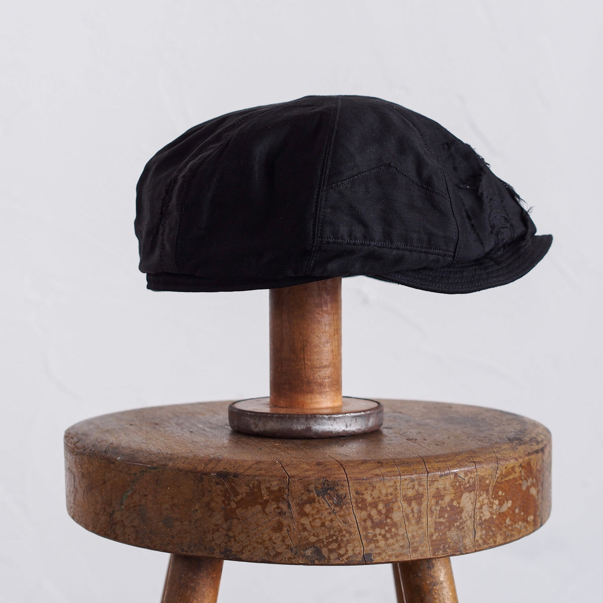 FRENCH VINTAGE LIGHT MOLESKIN CAP ~type newsboy~60