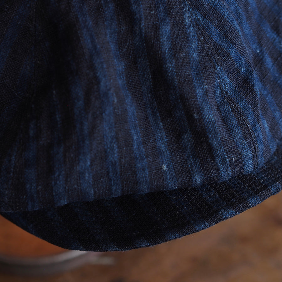 JAPAN VINTAGE FABRIC CAP ~type newsboy~60 meiji linen stripes