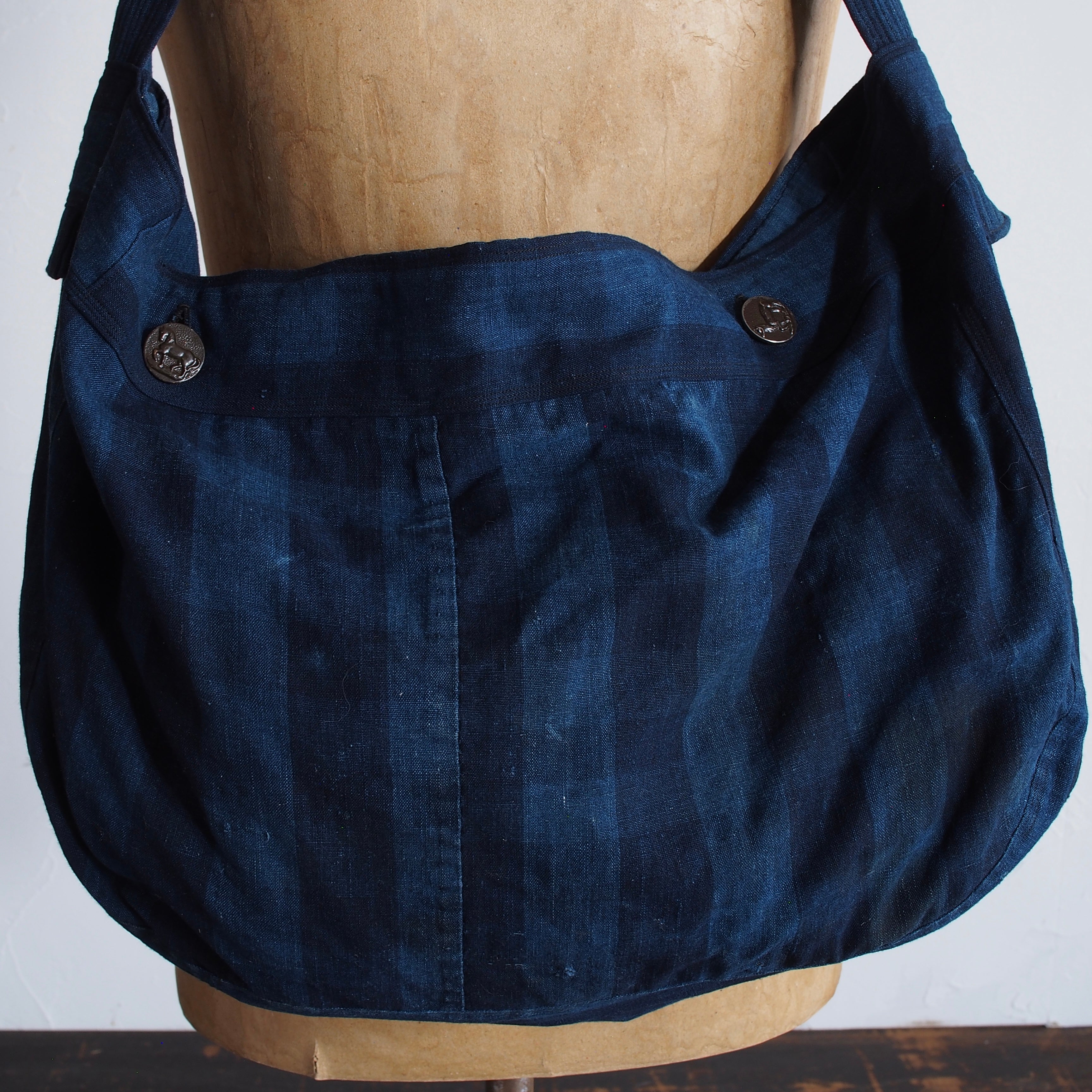 NORA BAG~type newspaper~japan old indigo fabric