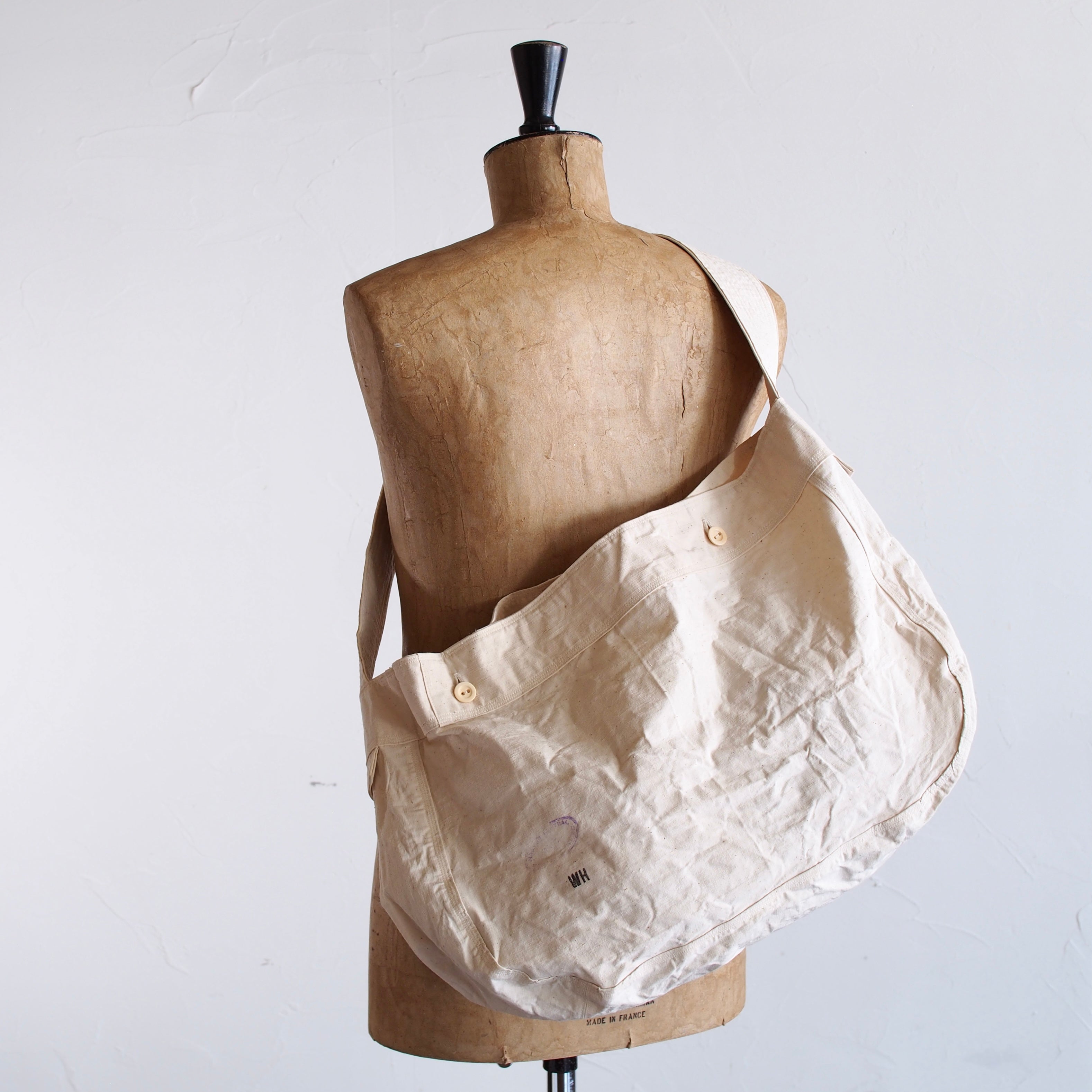 NORA BAG~type newspaper~french old apron fabric