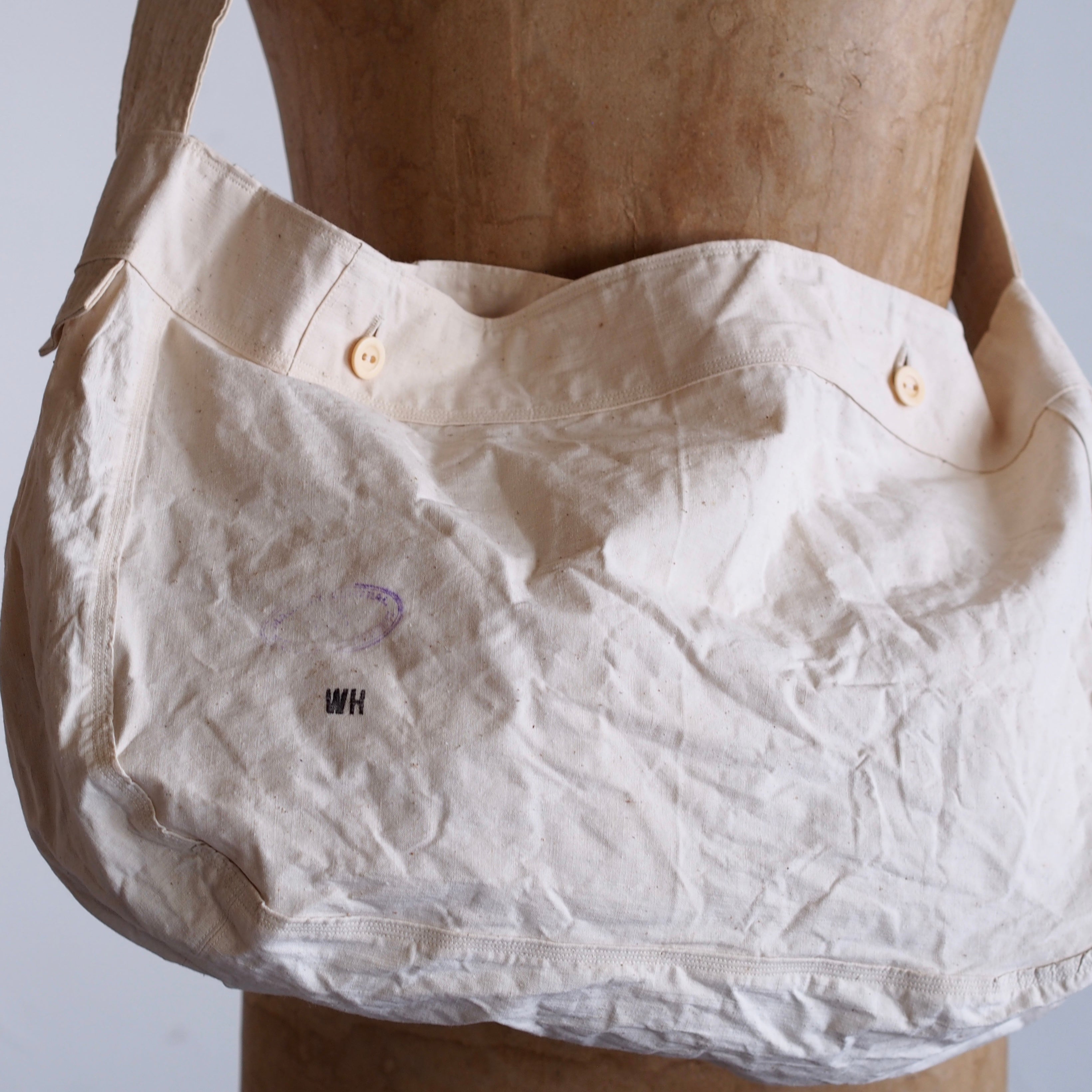 NORA BAG~type newspaper~french old apron fabric