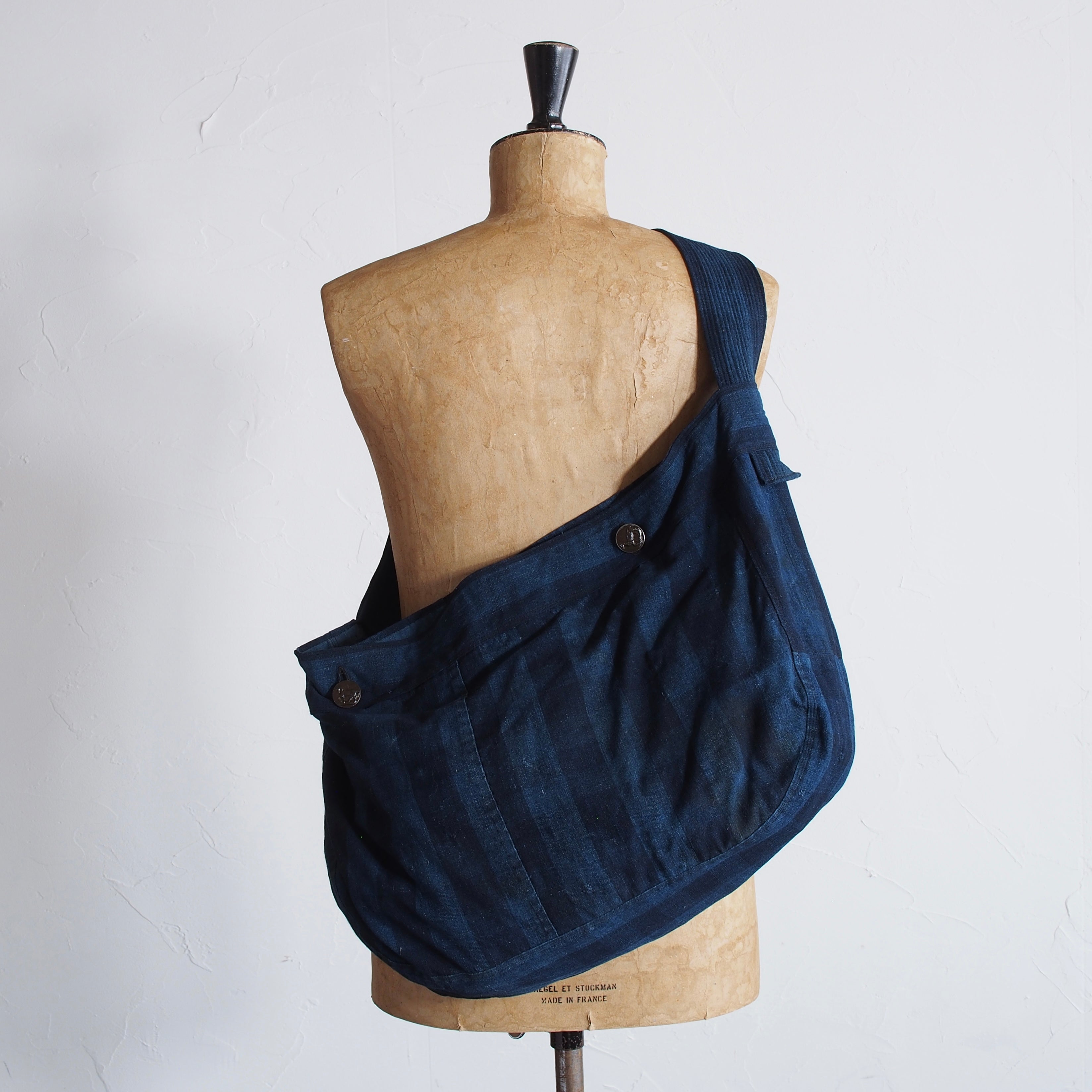 NORA BAG~type newspaper~japan old indigo fabric