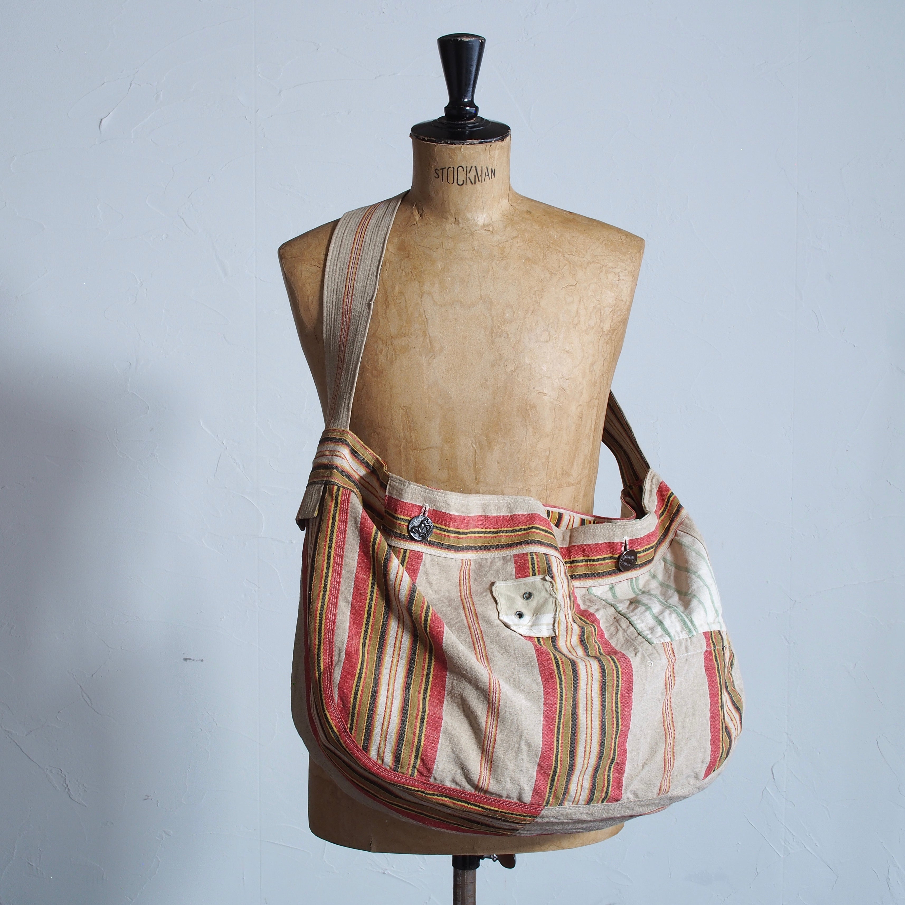 NORA BAG~type newspaper~french old linen fabric
