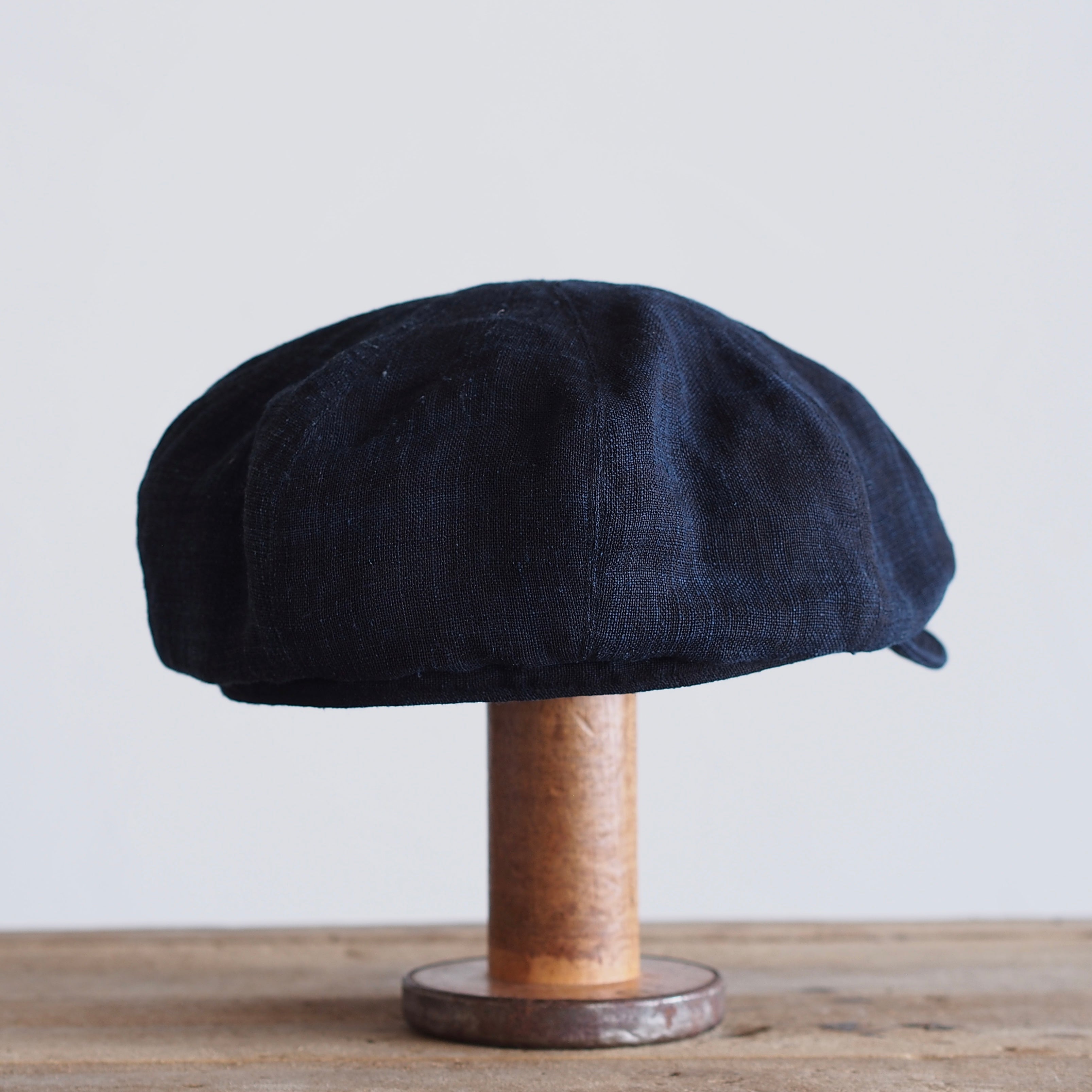 JAPAN VINTAGE FABRIC CAP ~type newsboy~61 meiji linen