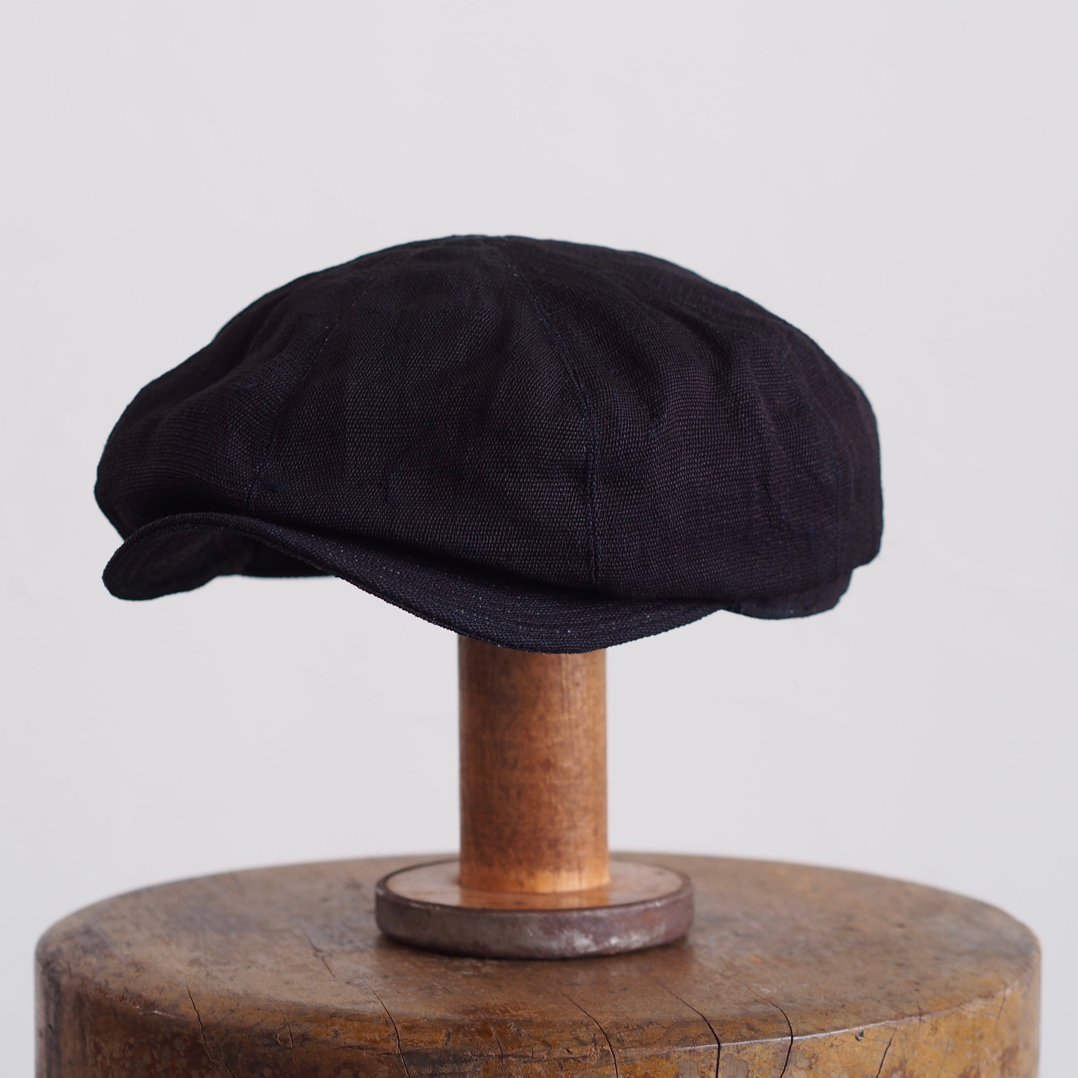 JAPAN VINTAGE FABRIC CAP ~type newsboy~59 meiji linen