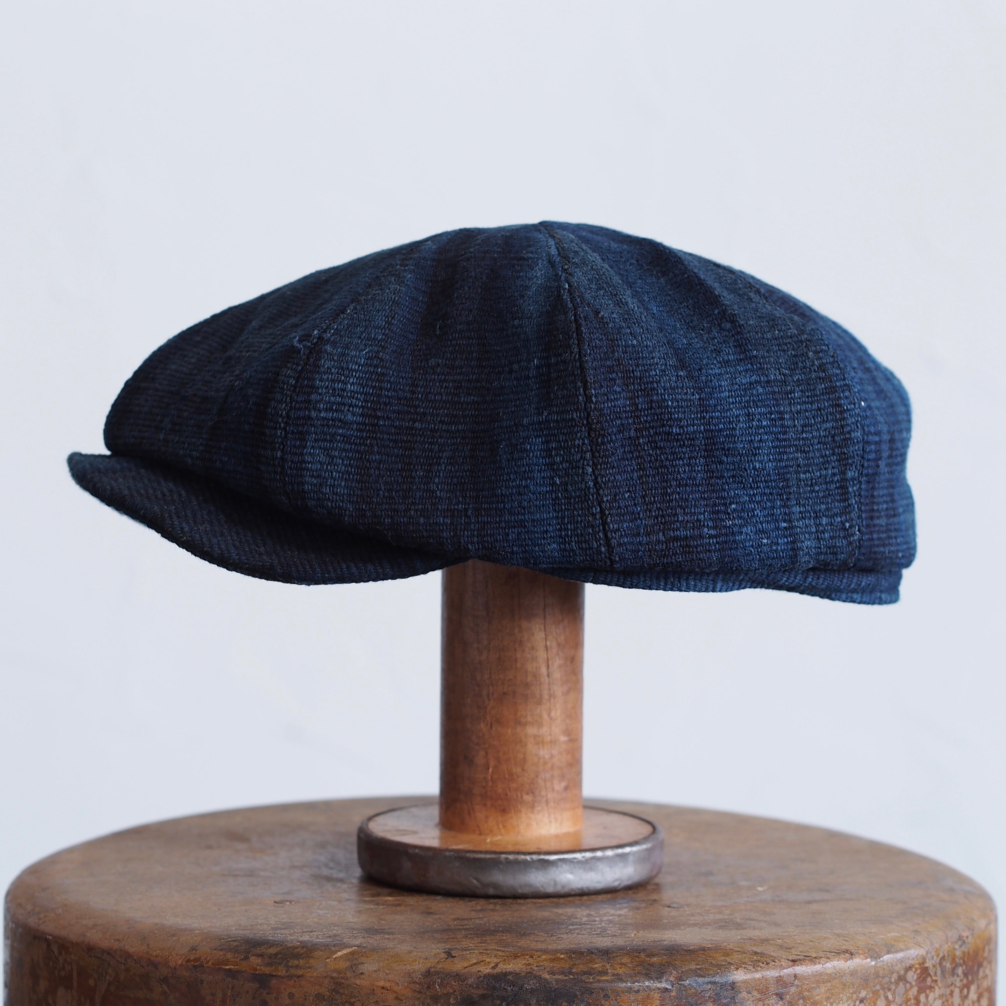 JAPAN VINTAGE  COTTON/LINEN CAP~type newsboy~60