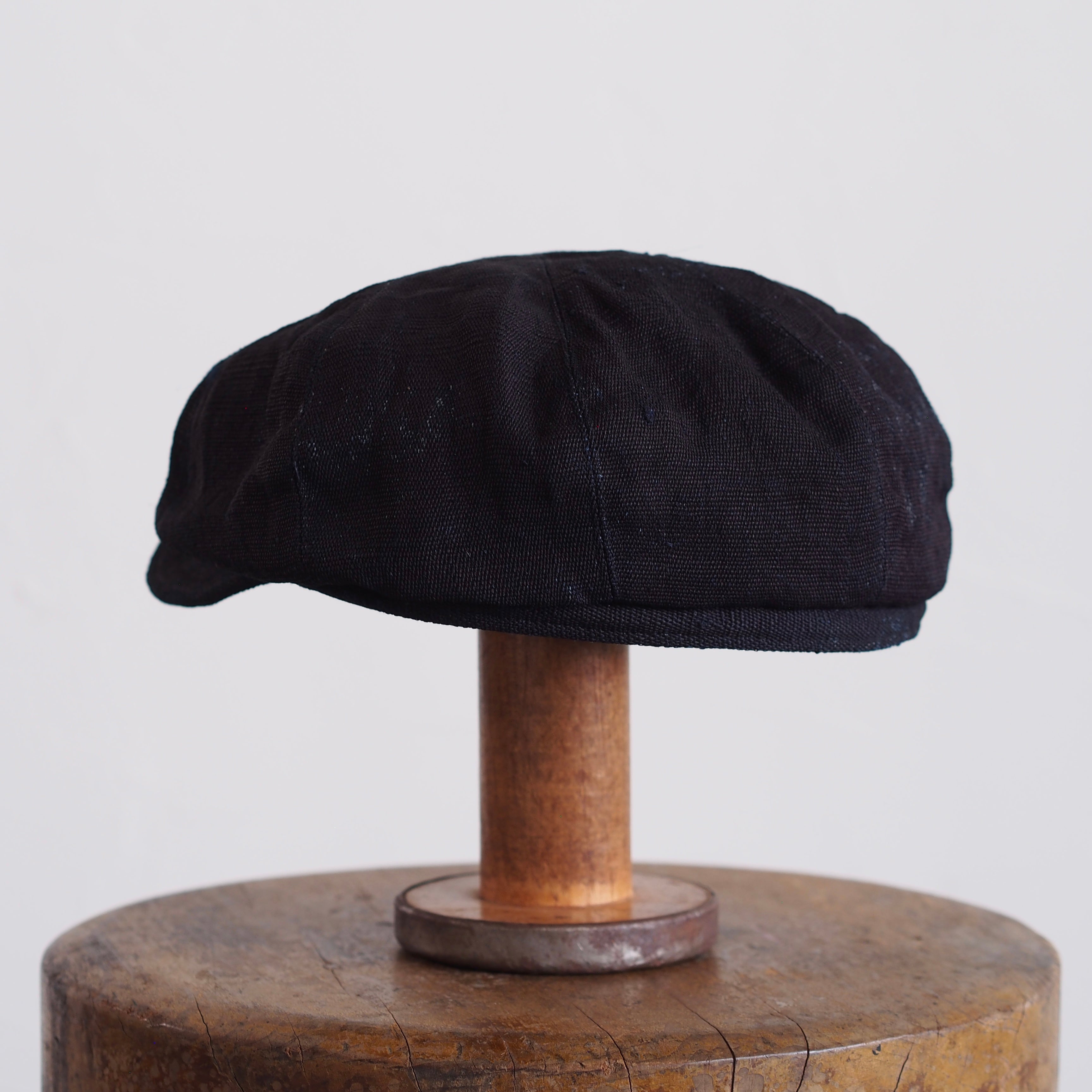 JAPAN VINTAGE FABRIC CAP ~type newsboy~60 meiji linen