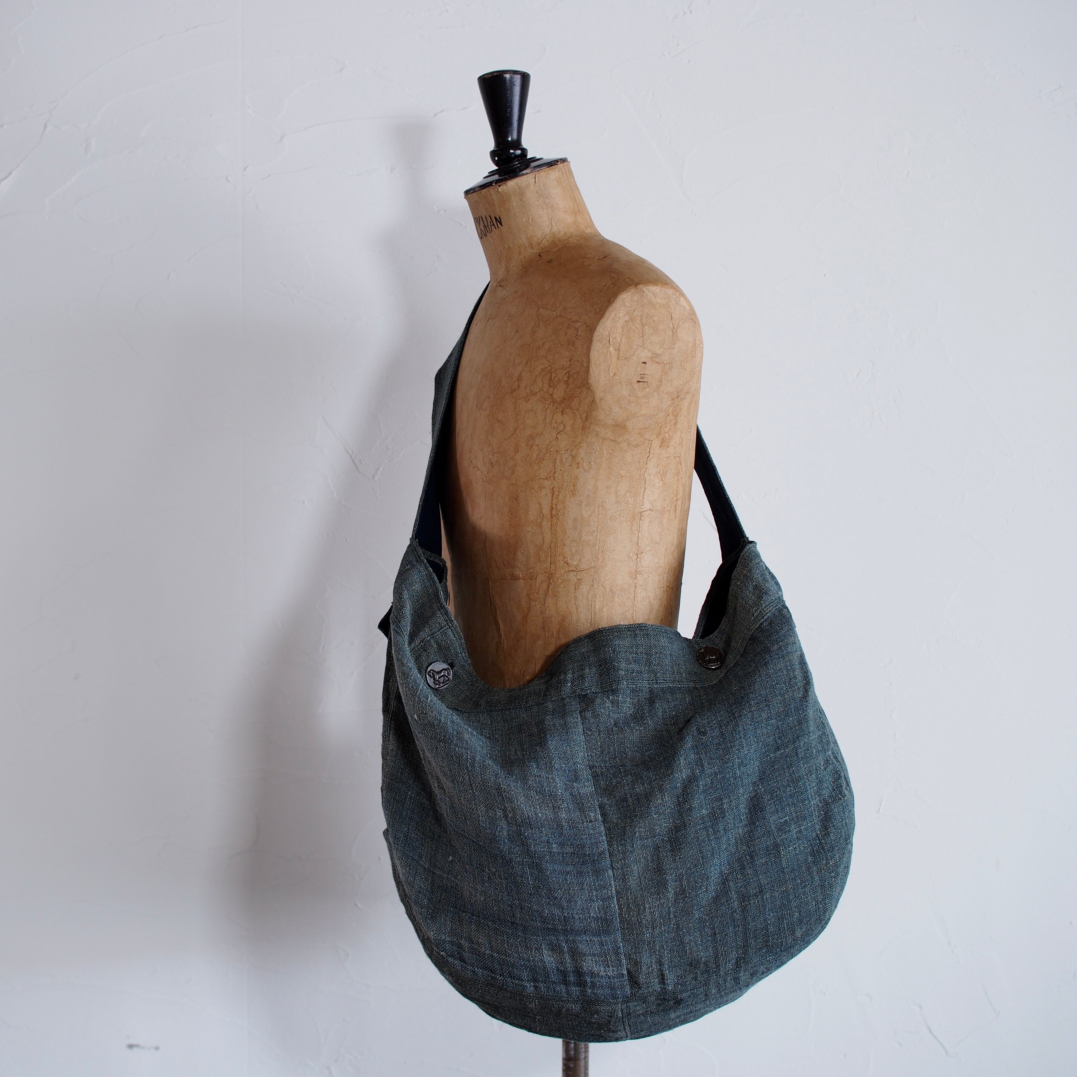 NORA BAG~type newspaper~japan old linen fabric
