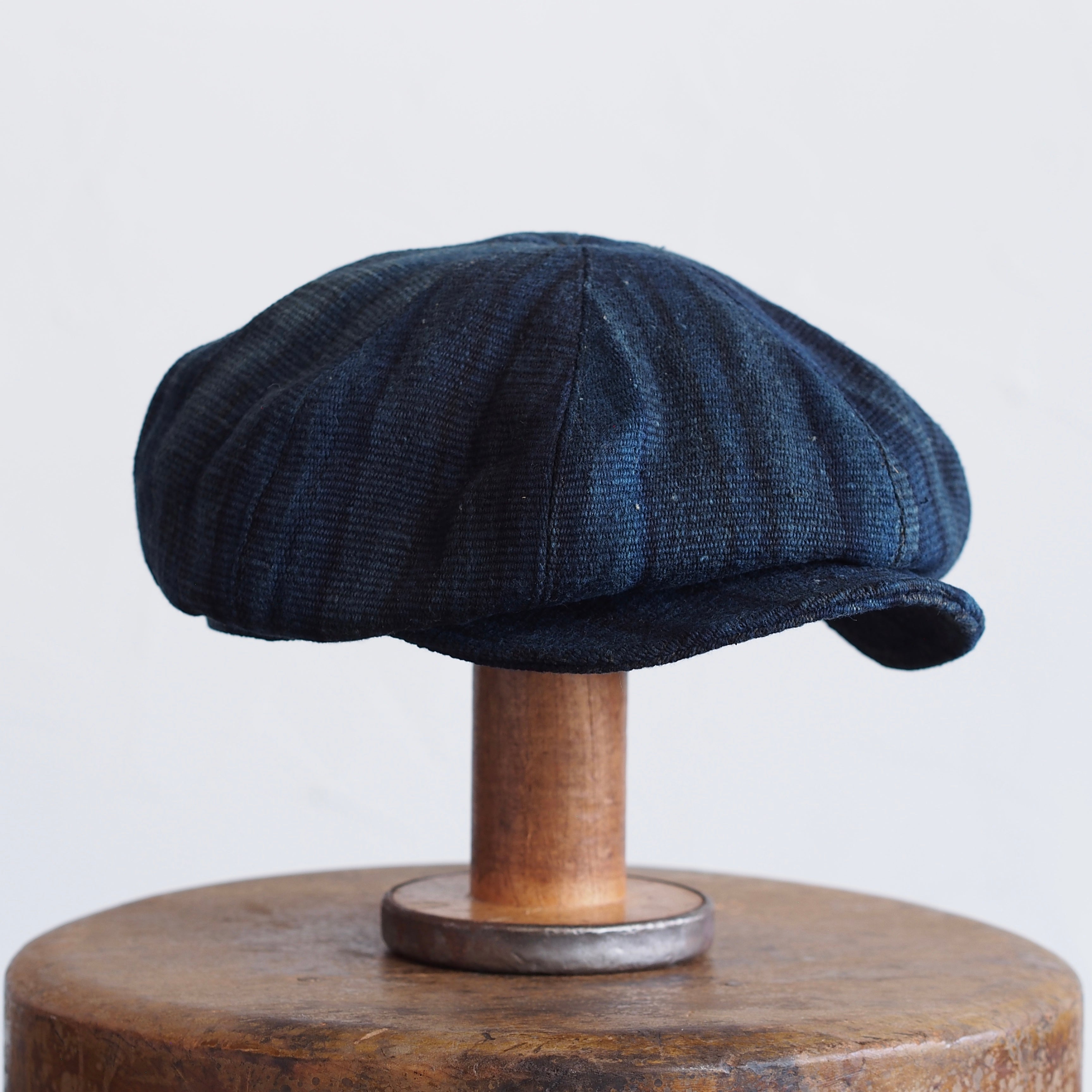JAPAN VINTAGE  COTTON/LINEN CAP~type newsboy~59