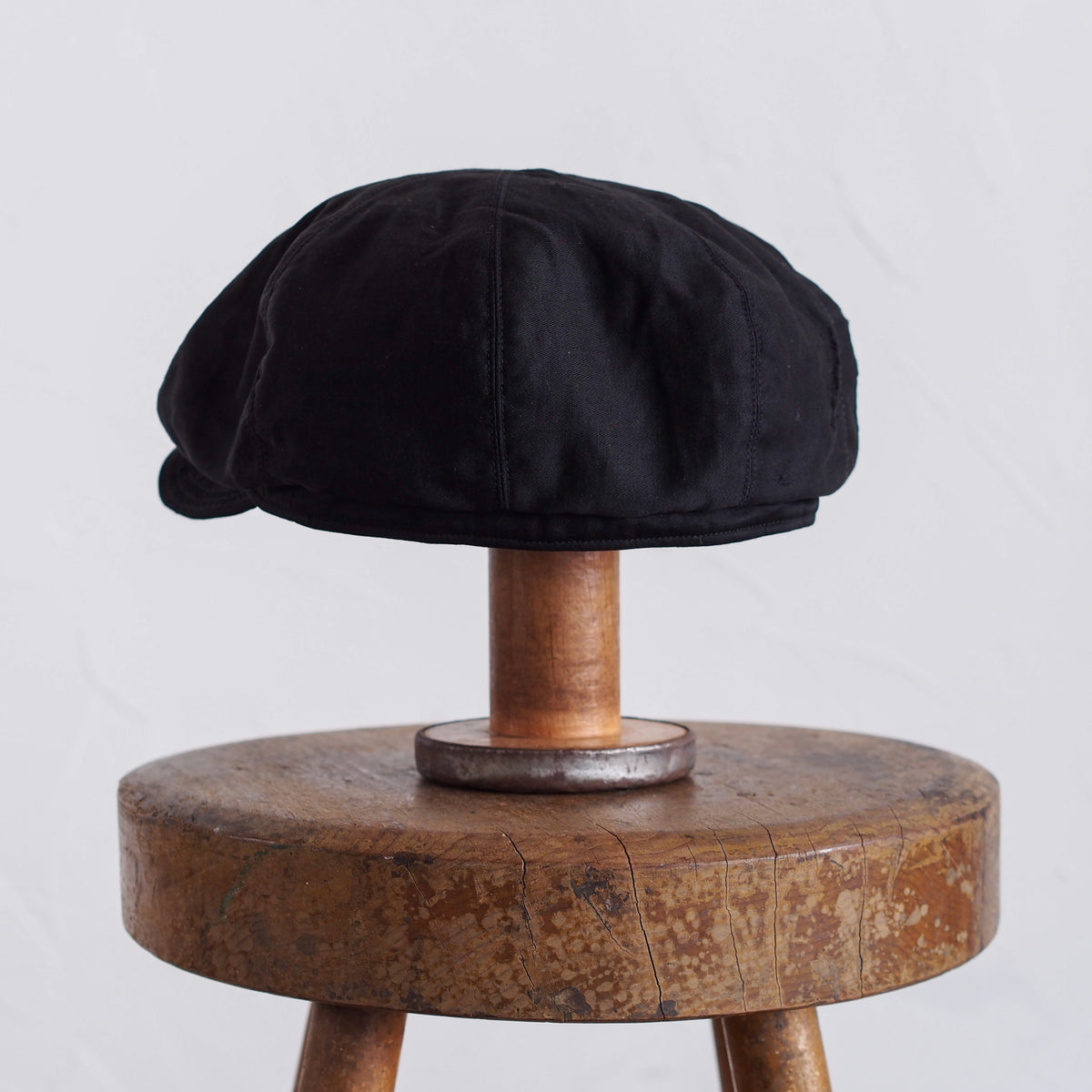 FRENCH VINTAGE LIGHT MOLESKIN CAP ~type newsboy~60
