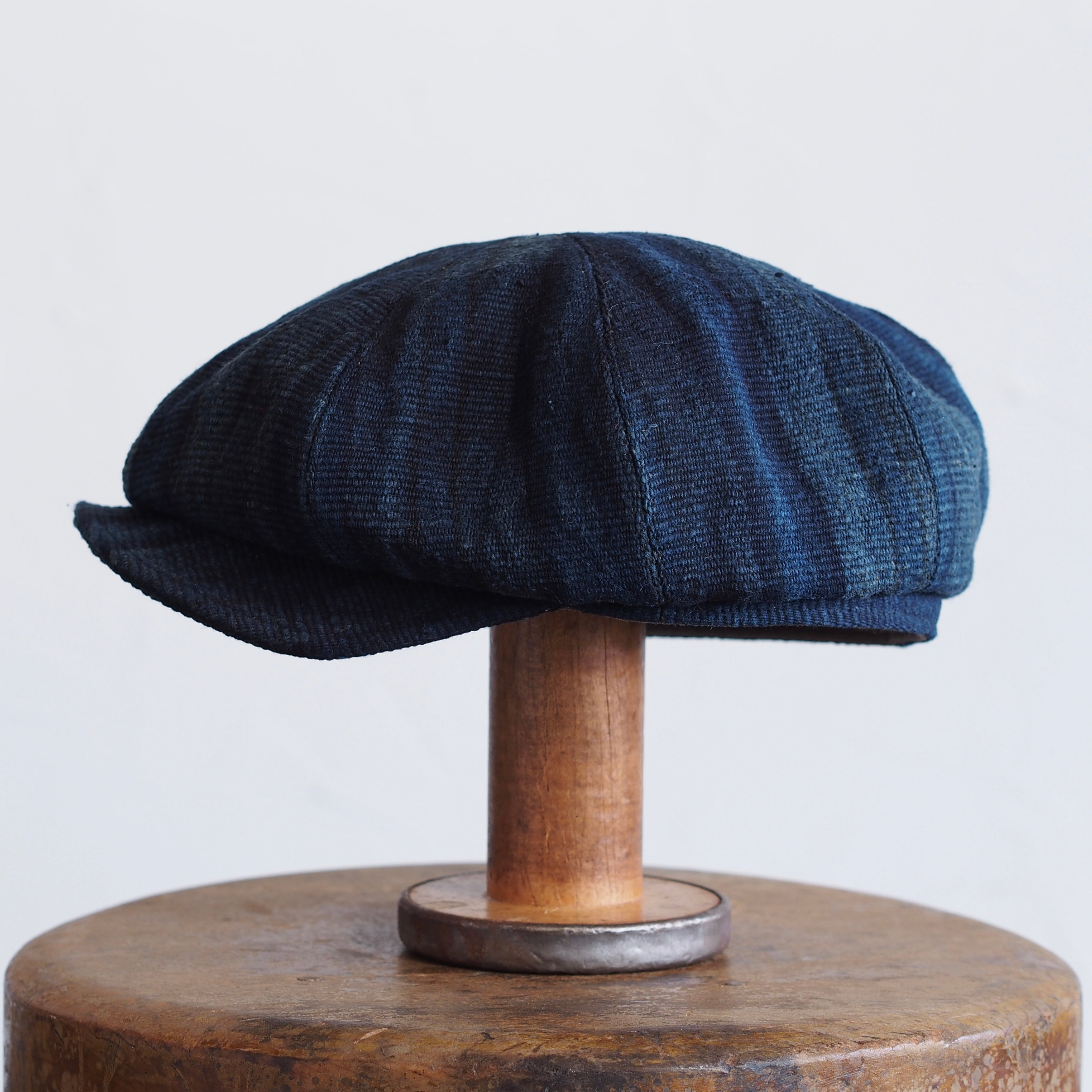 JAPAN VINTAGE  COTTON/LINEN CAP~type newsboy~59