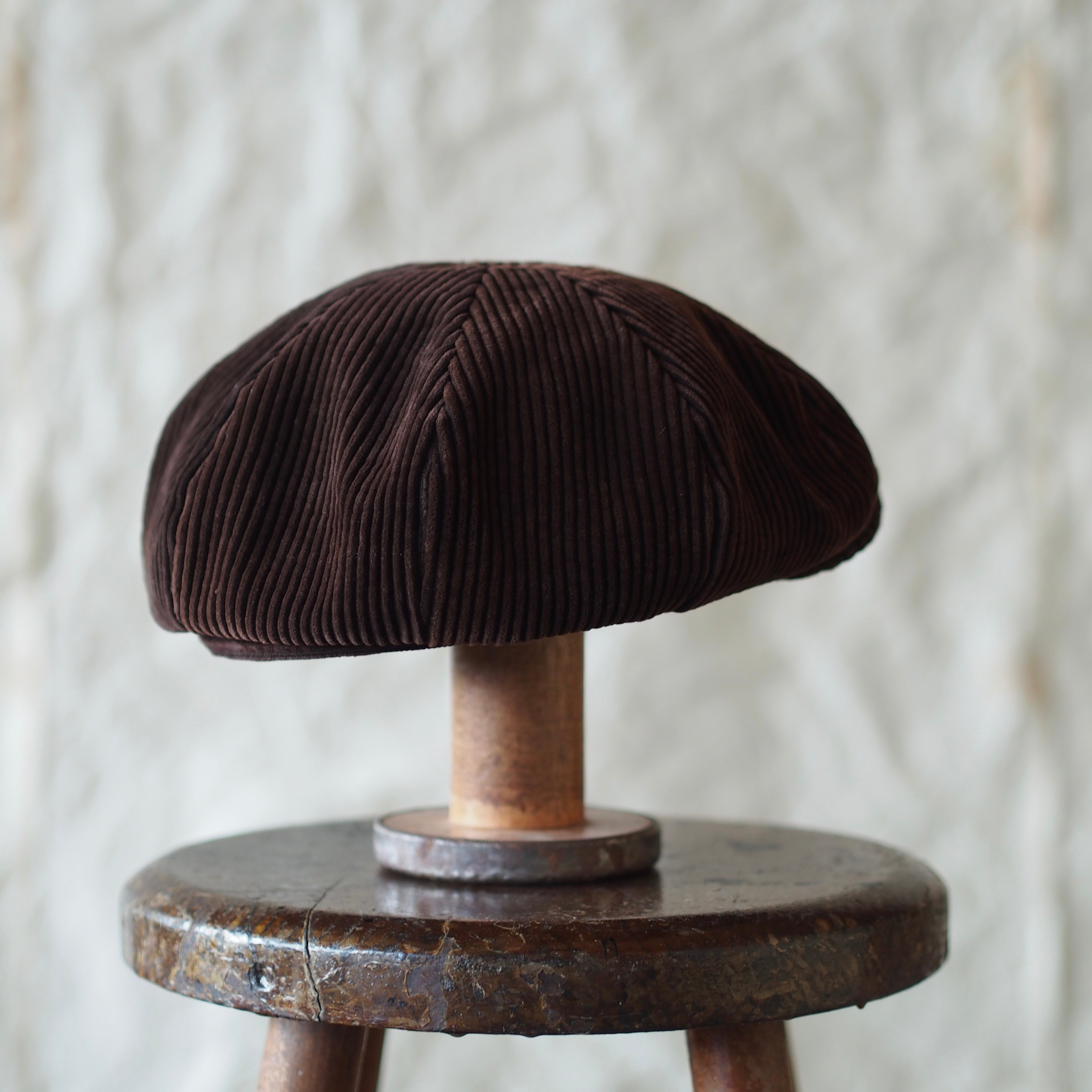 FRENCH VINTAGE CORD CAP ~type newsboy~60