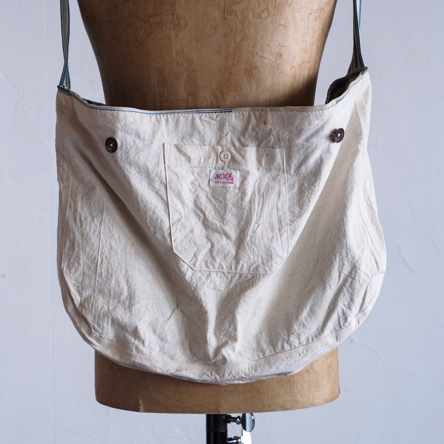 FRENCH VINTAGE COTTON / LINEN BAG ~ type news paper ~