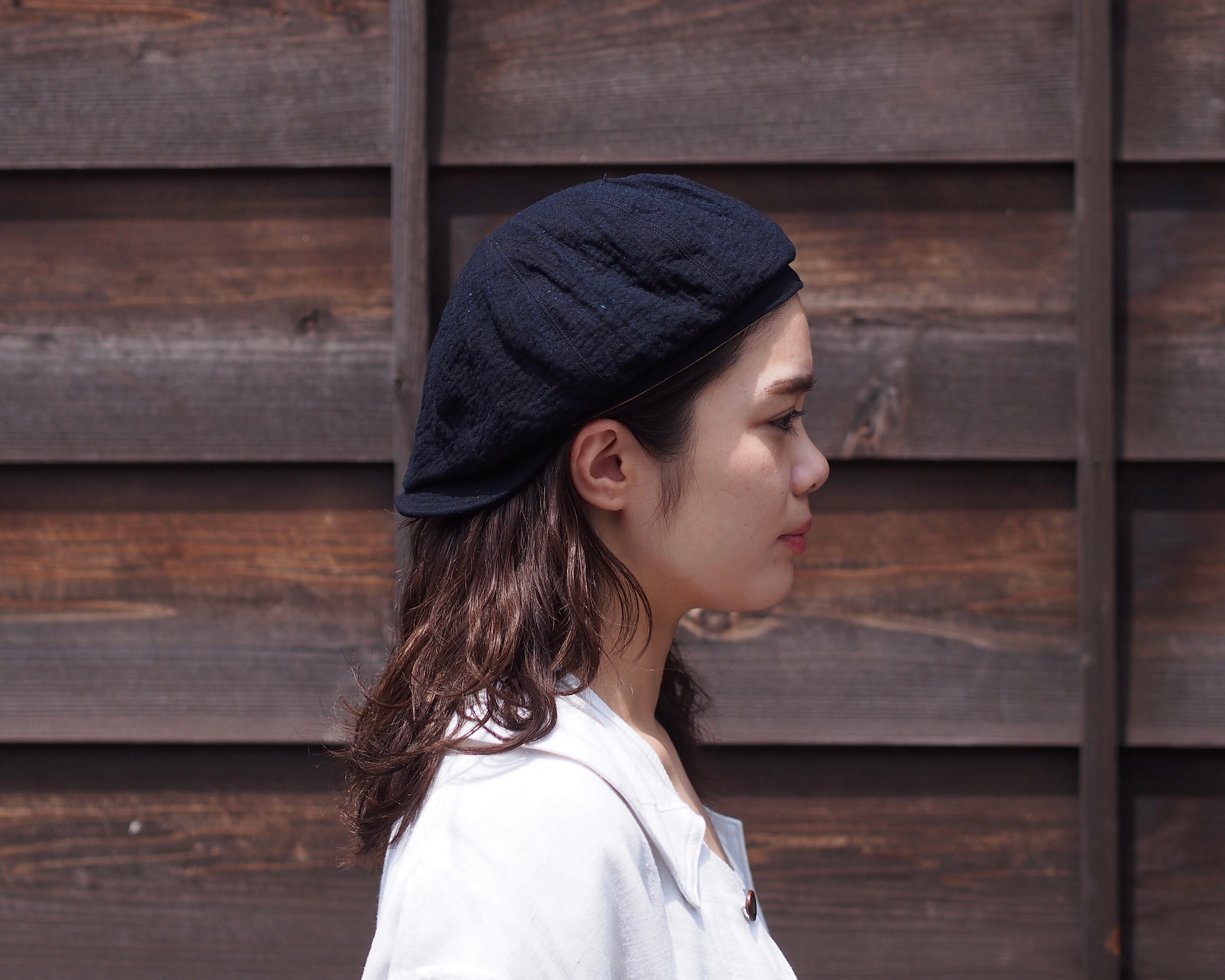 SASHIKO CAP~type newsboy~59