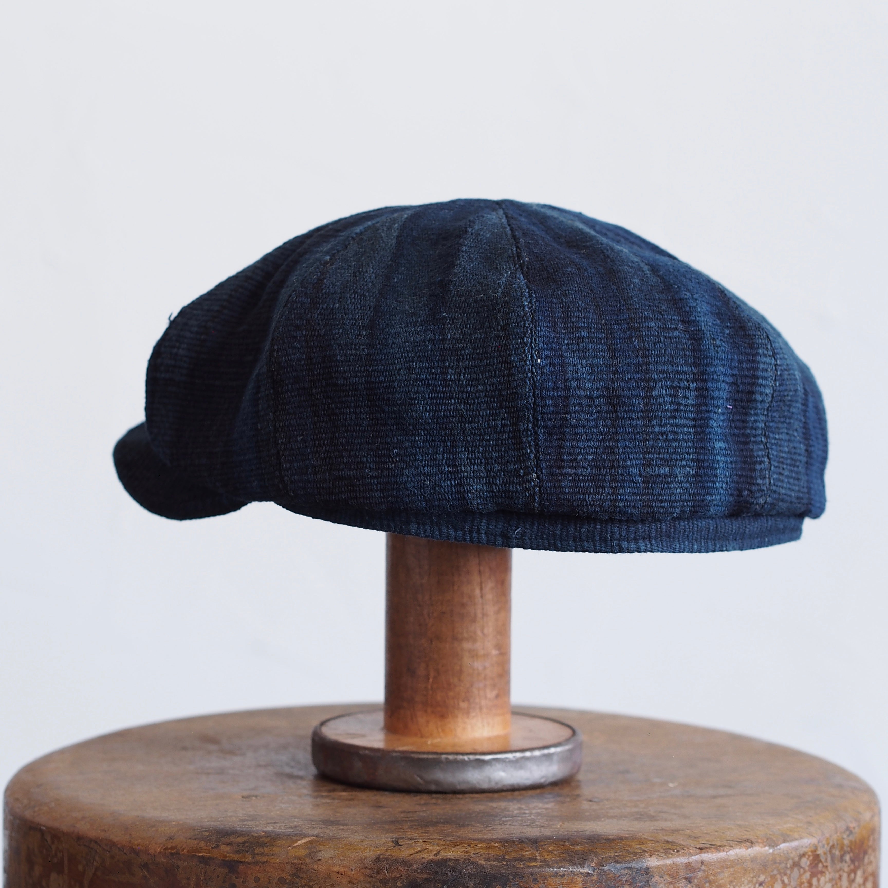 JAPAN VINTAGE  COTTON/LINEN CAP~type newsboy~60