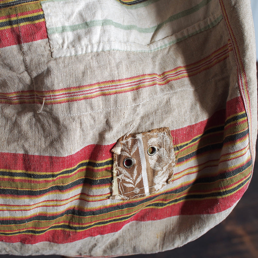 NORA BAG~type newspaper~french old linen fabric