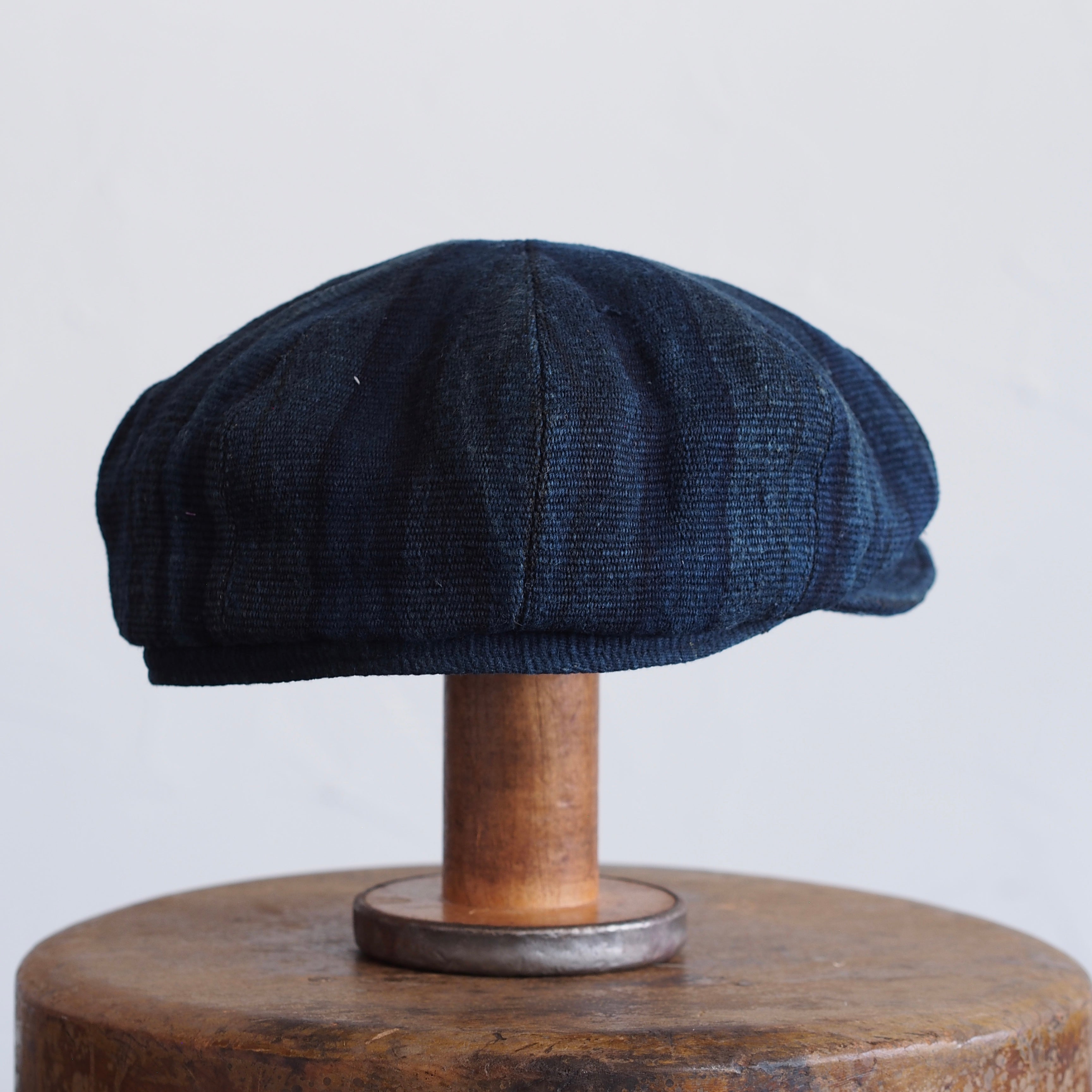 JAPAN VINTAGE  COTTON/LINEN CAP~type newsboy~60