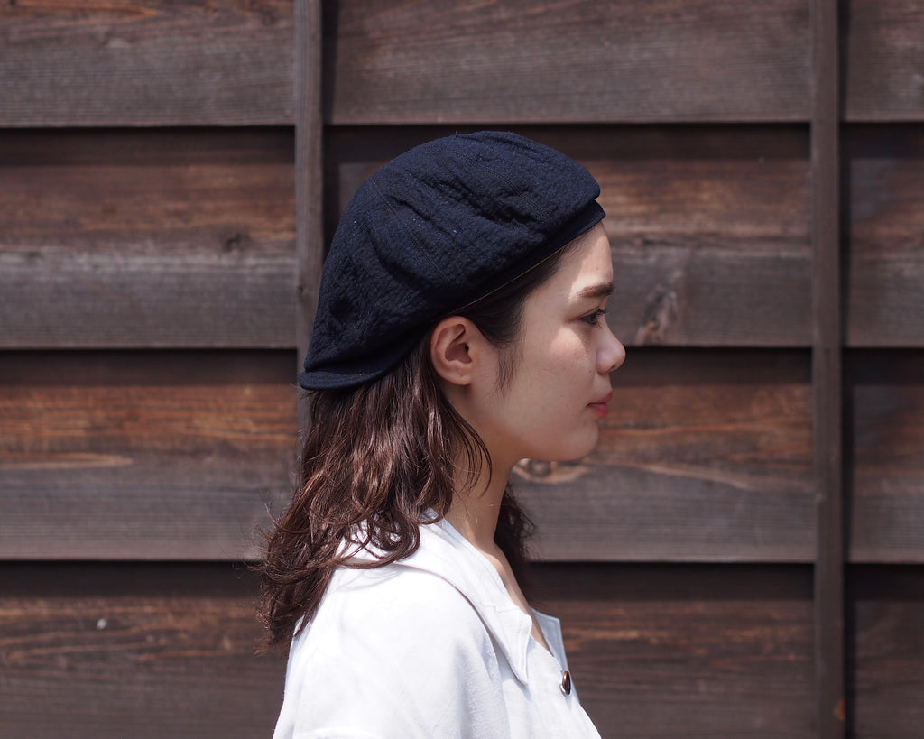 SASHIKO CAP~type newsboy~60