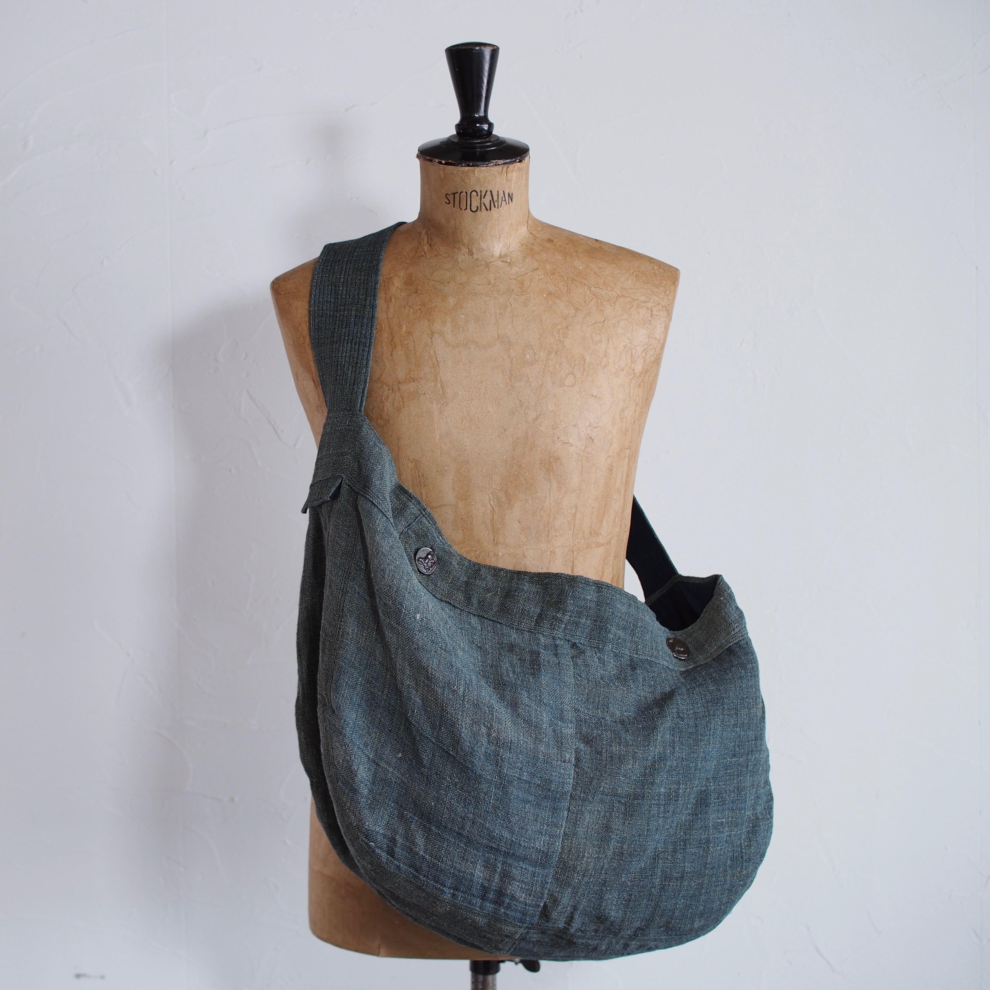 NORA BAG~type newspaper~japan old linen fabric