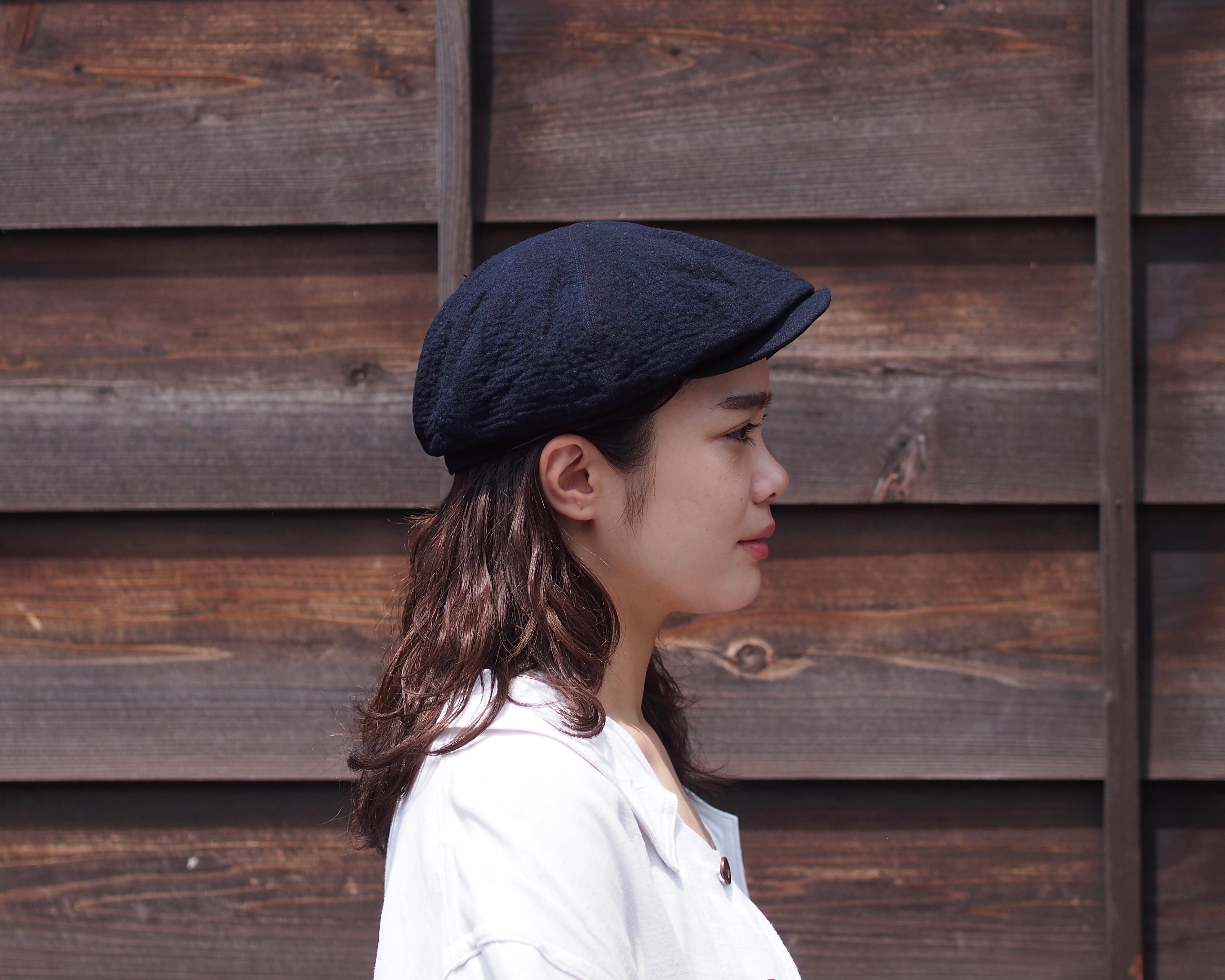 SASHIKO CAP~type newsboy~60