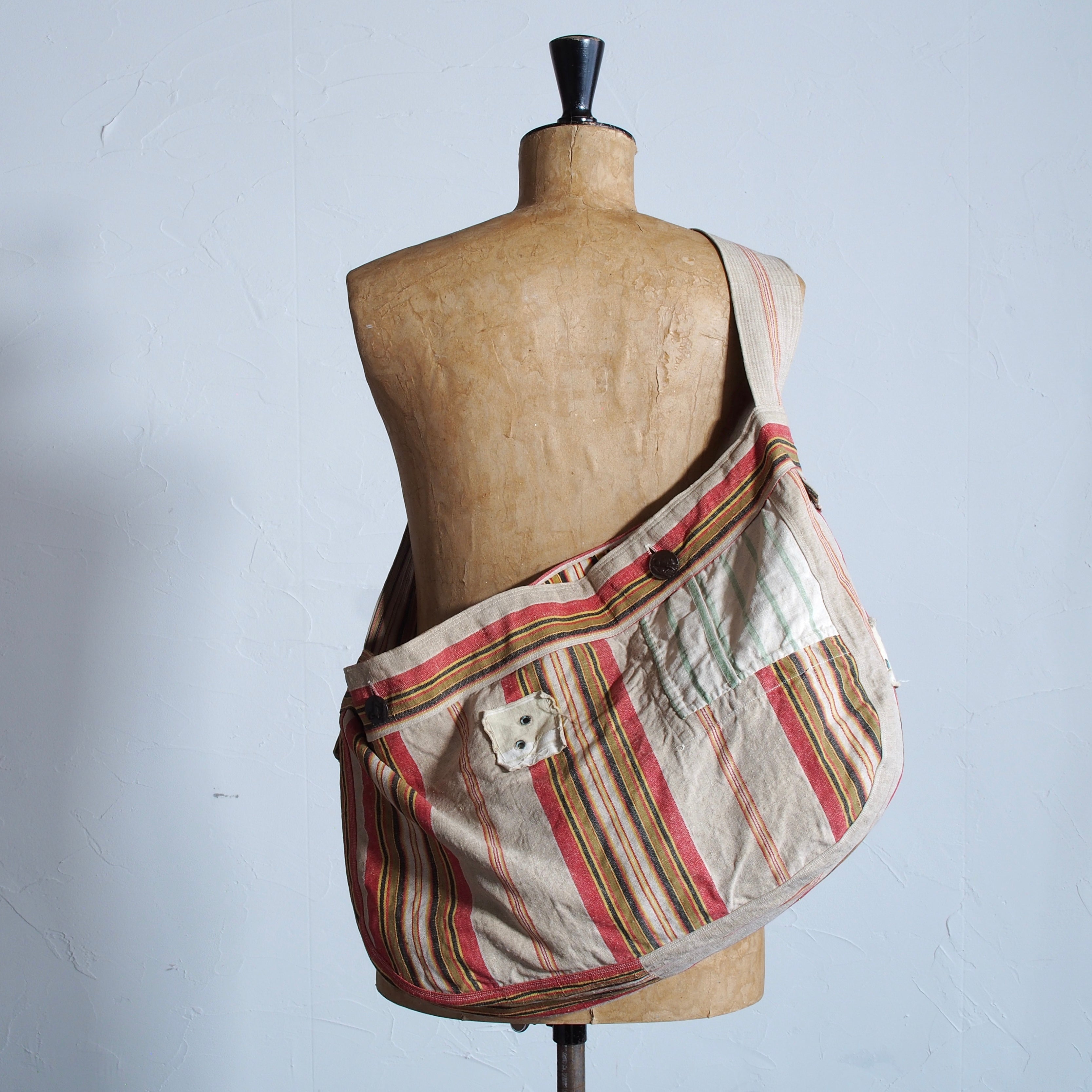 NORA BAG~type newspaper~french old linen fabric